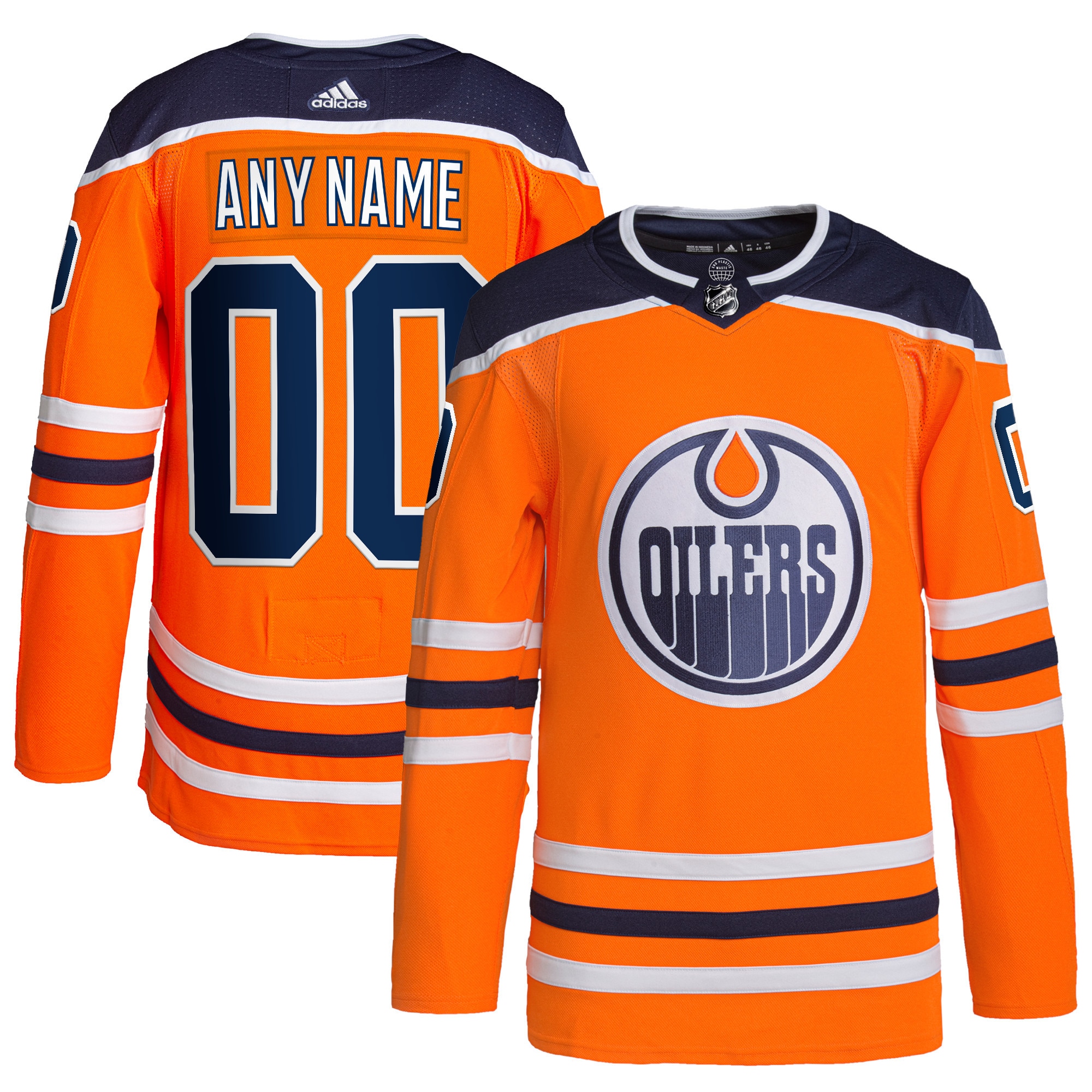 Edmonton Oilers Home Primegreen Custom Jersey - Orange