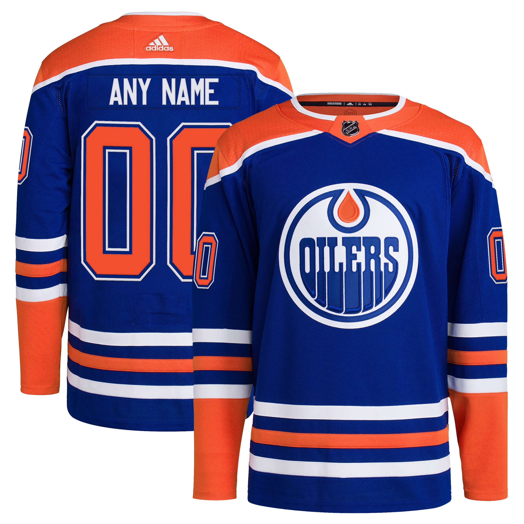 Edmonton Oilers Home Primegreen Custom Jersey - Royal