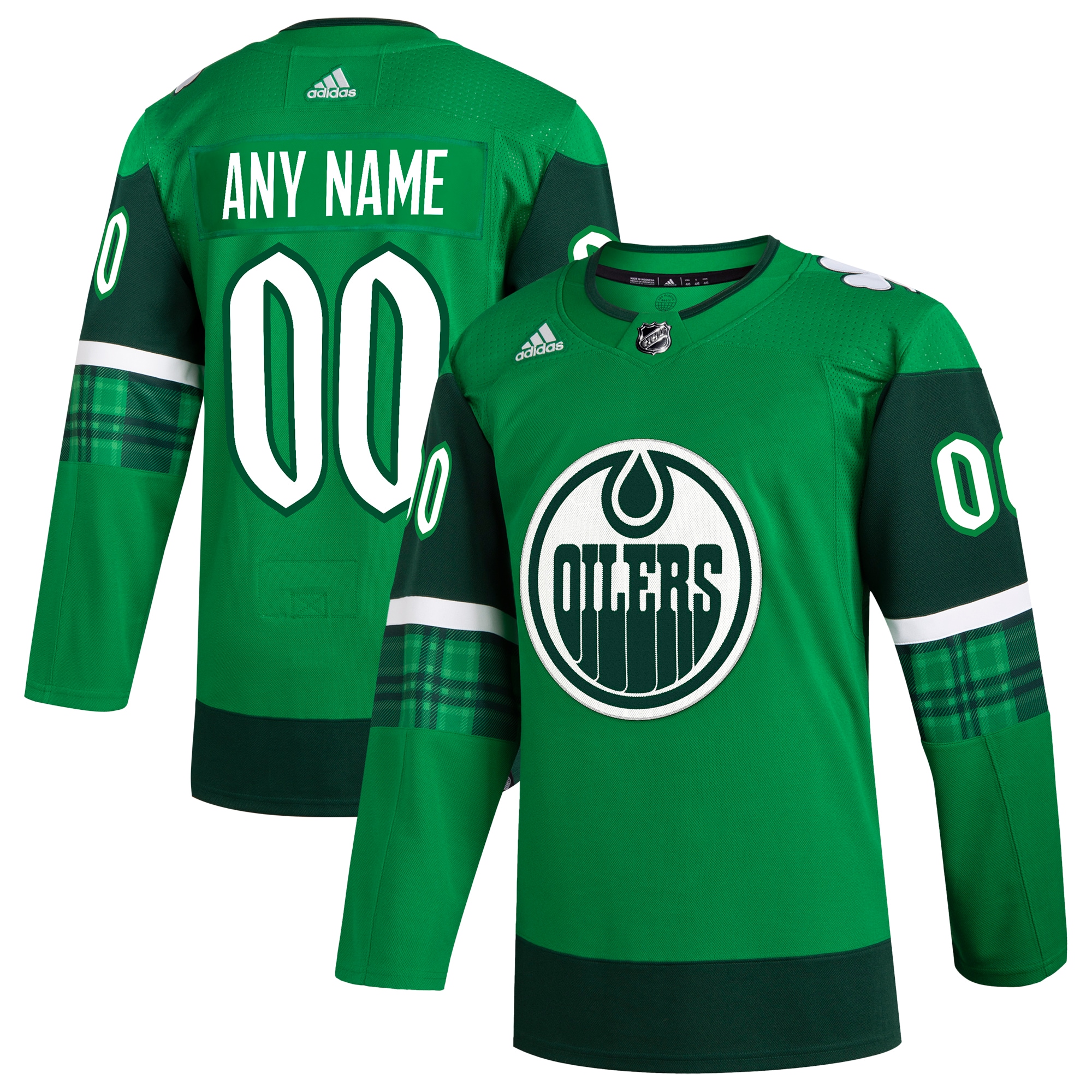 Edmonton Oilers St. Patrick's Day Custom Jersey - Kelly Green