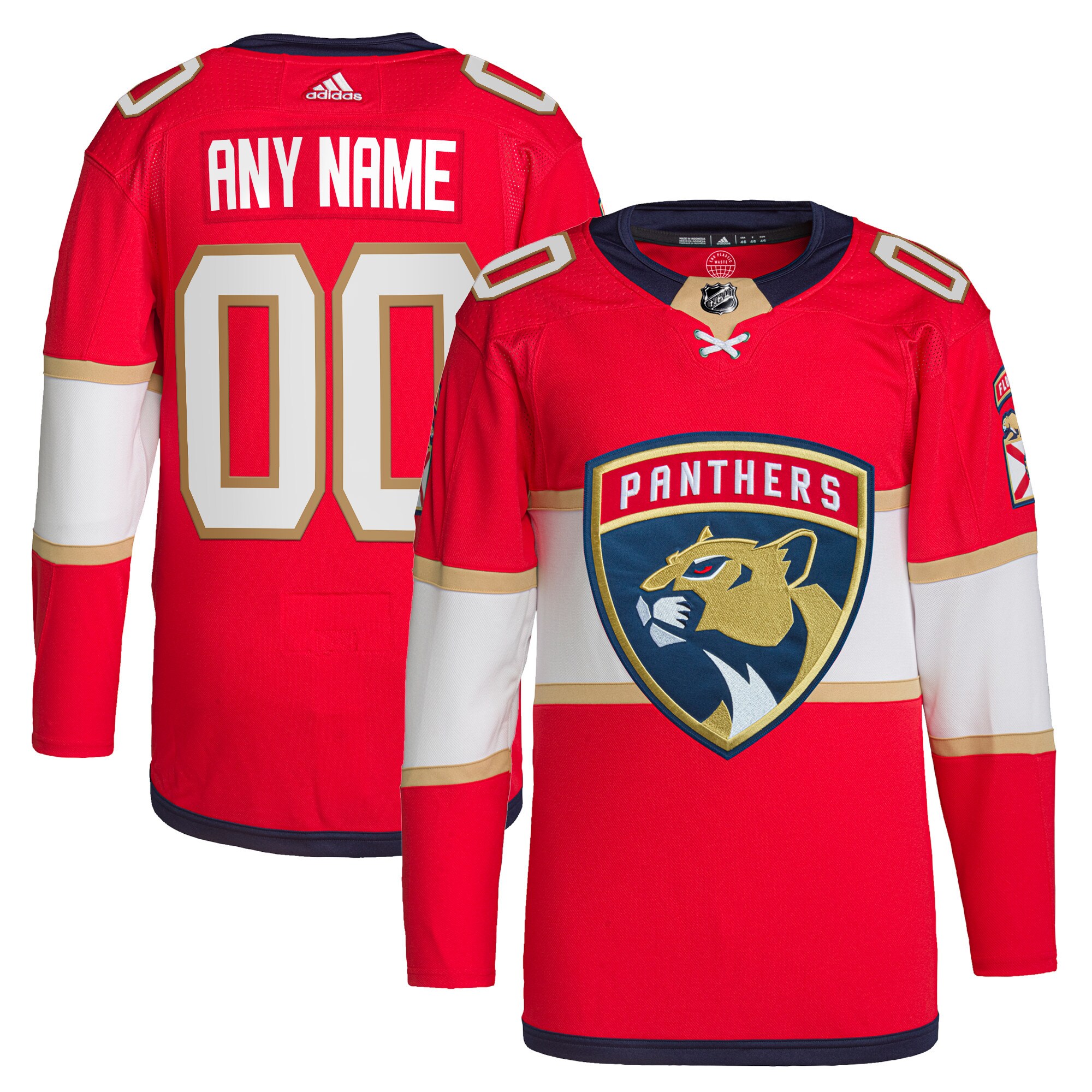Florida Panthers Home Primegreen Custom Jersey - Red