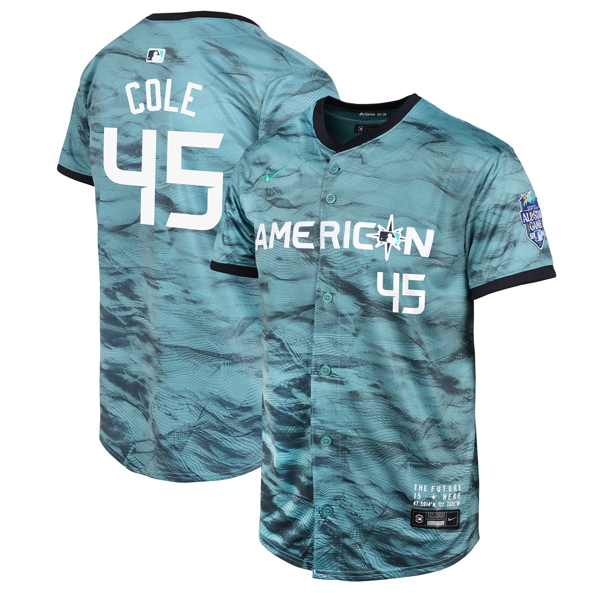 Gerrit Cole American League Youth 2023 All-star Game Limited Player Jersey - Teal