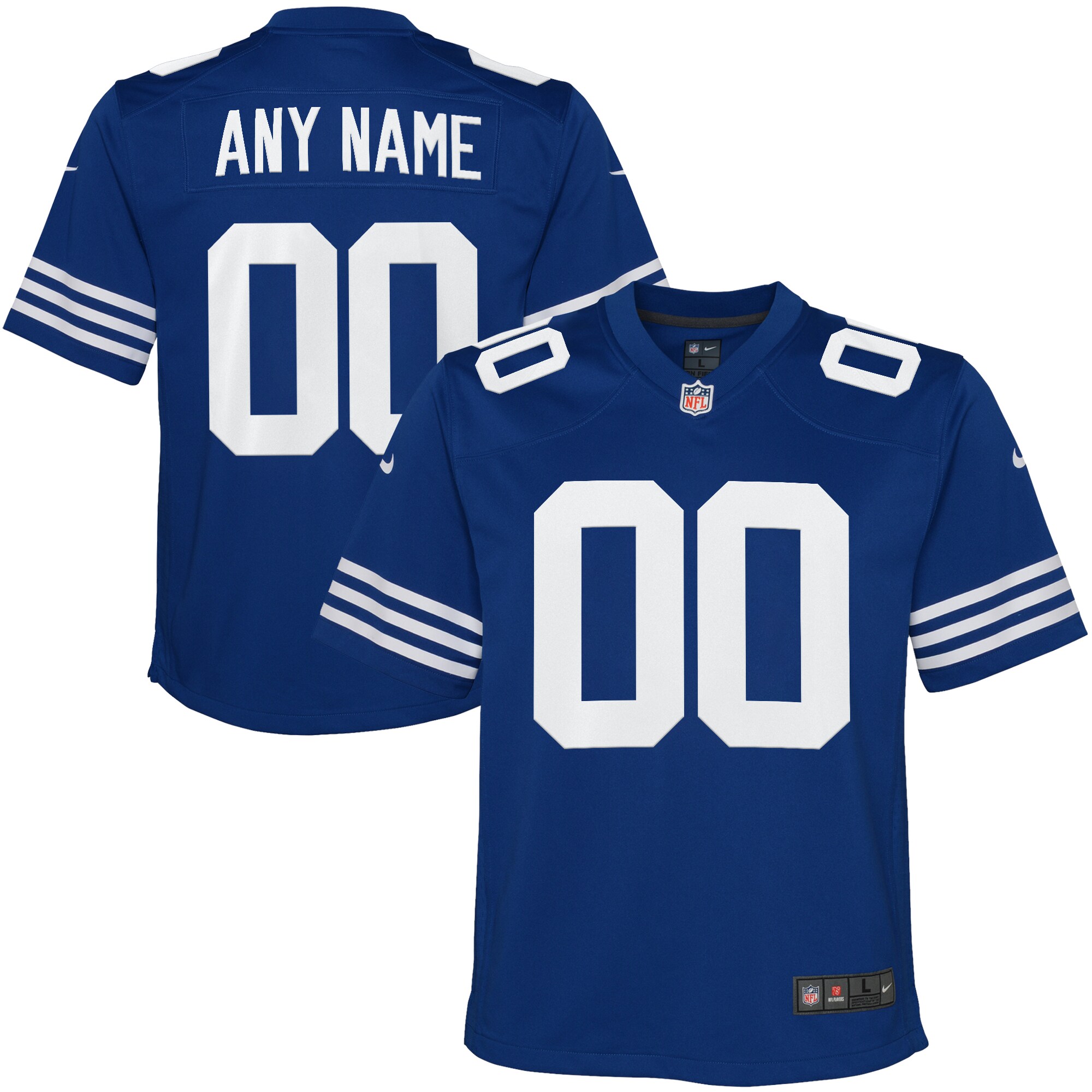 Indianapolis Colts Youth Alternate Custom Game Jersey - Royal