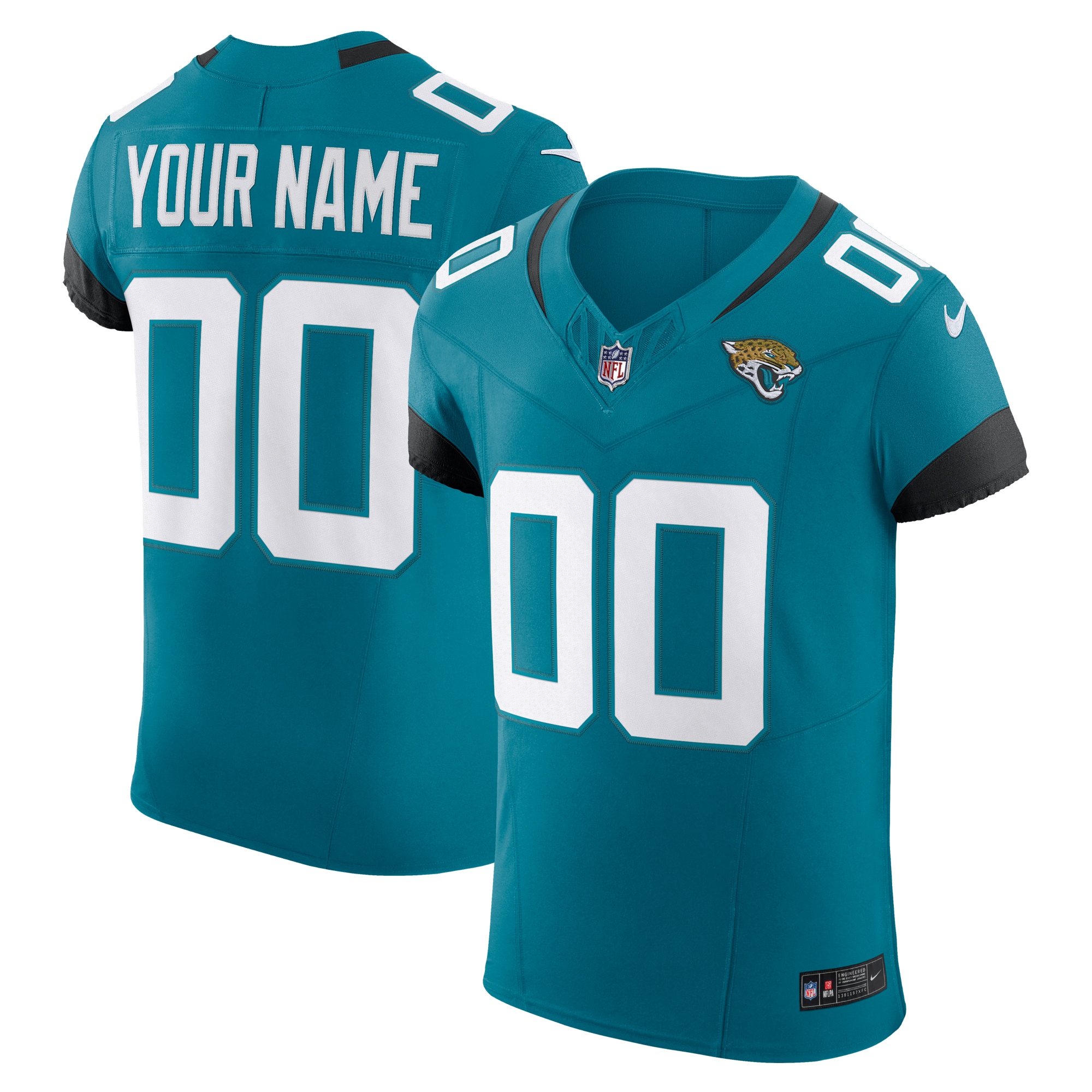 Jacksonville Jaguars Vapor F.u.s.e. Elite Custom Jersey - Teal