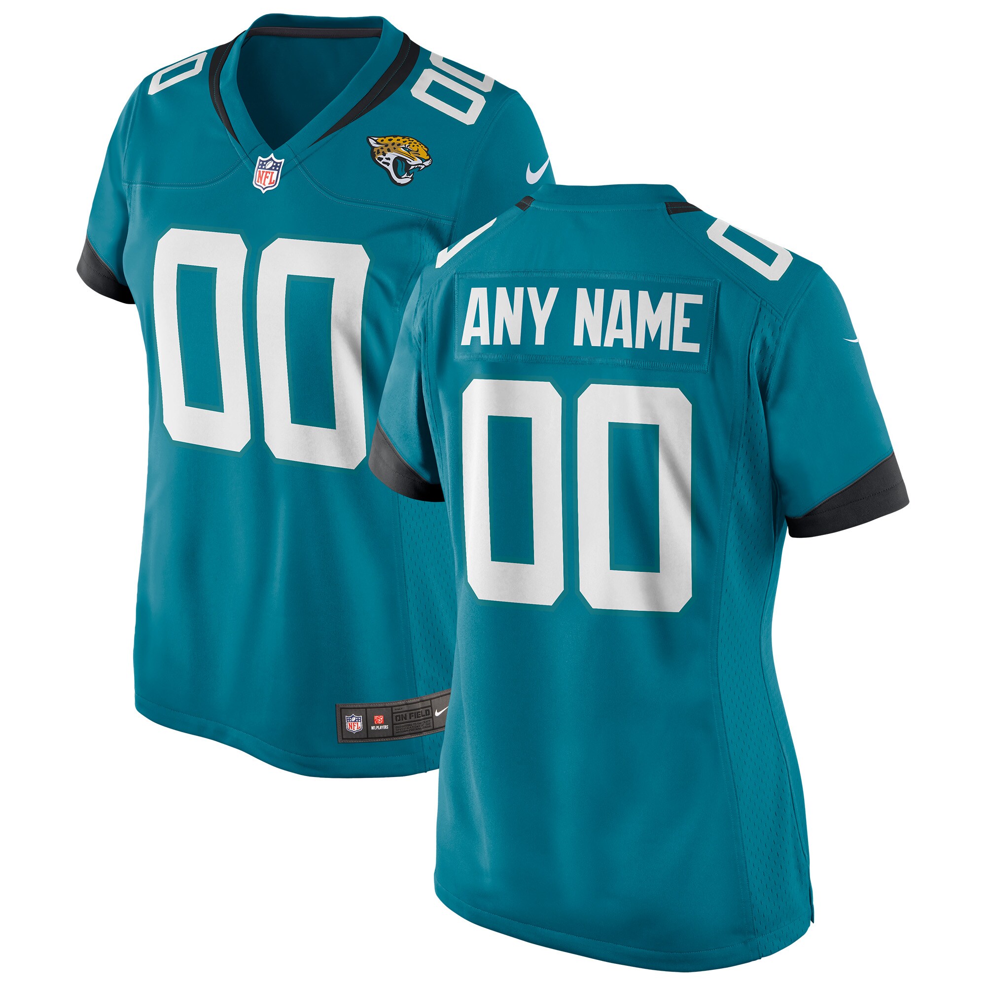 Jacksonville Jaguars Women's Alternate Custom Jersey - Teal
