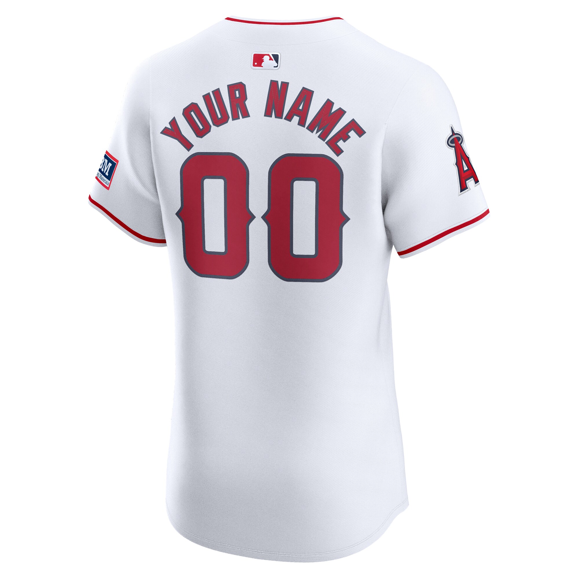 Los Angeles Angels Home Elite Custom Patch Jersey – White