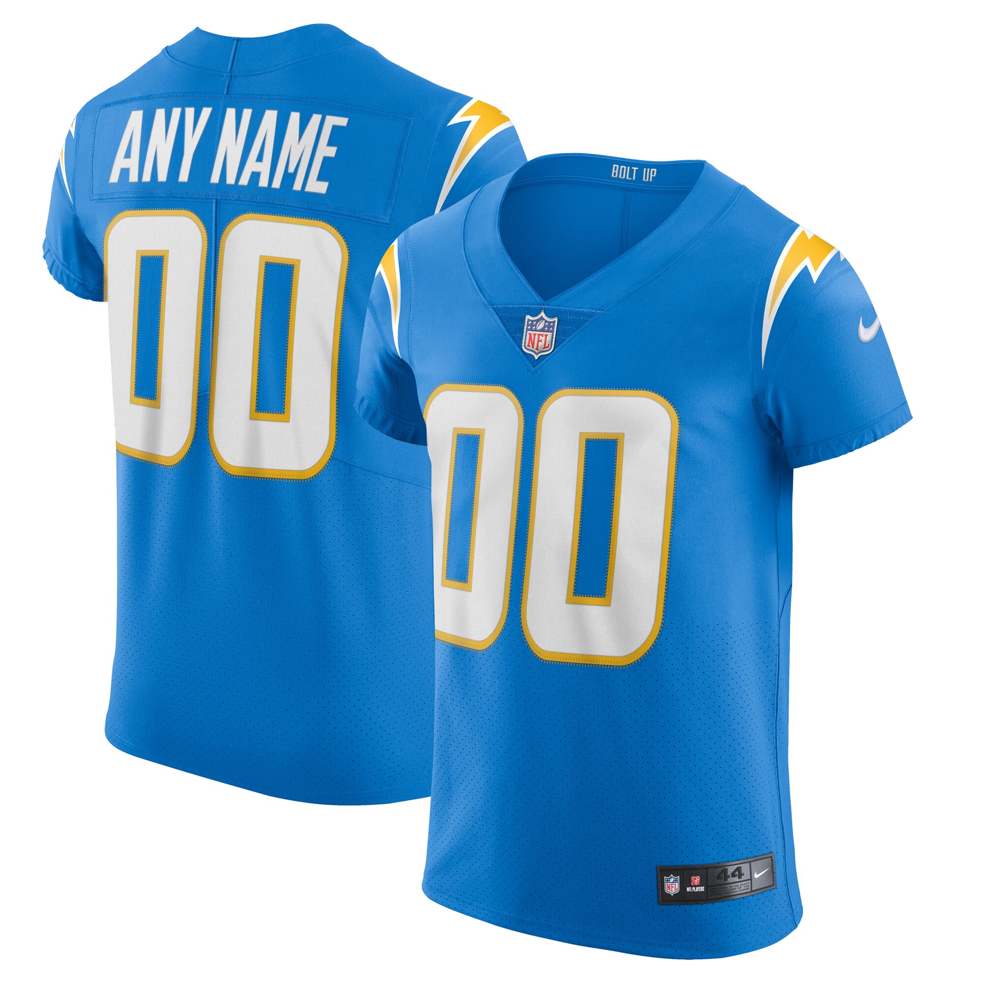 Los Angeles Chargers Vapor Elite Custom Jersey - Powder Blue
