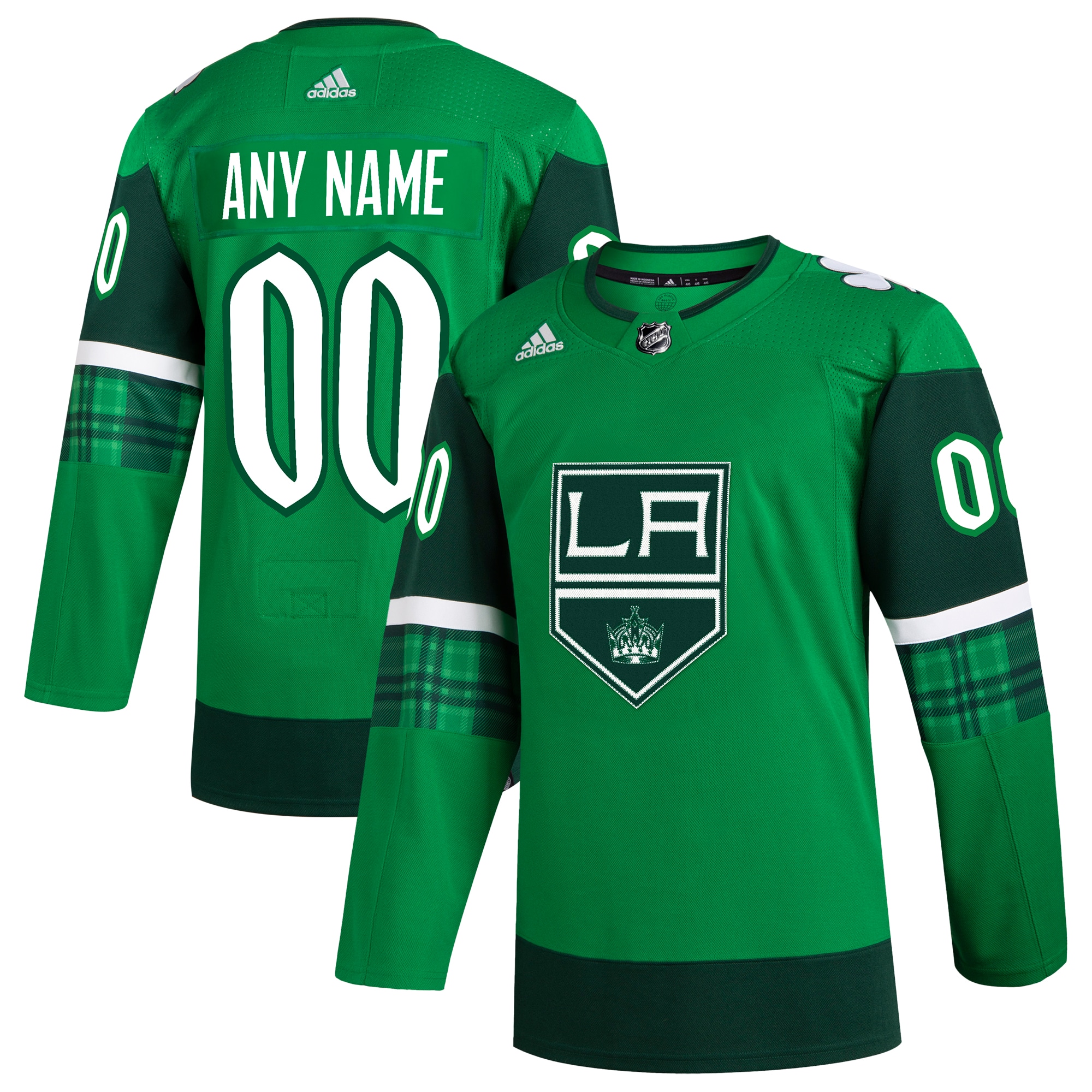Los Angeles Kings St. Patrick's Day Custom Jersey - Kelly Green