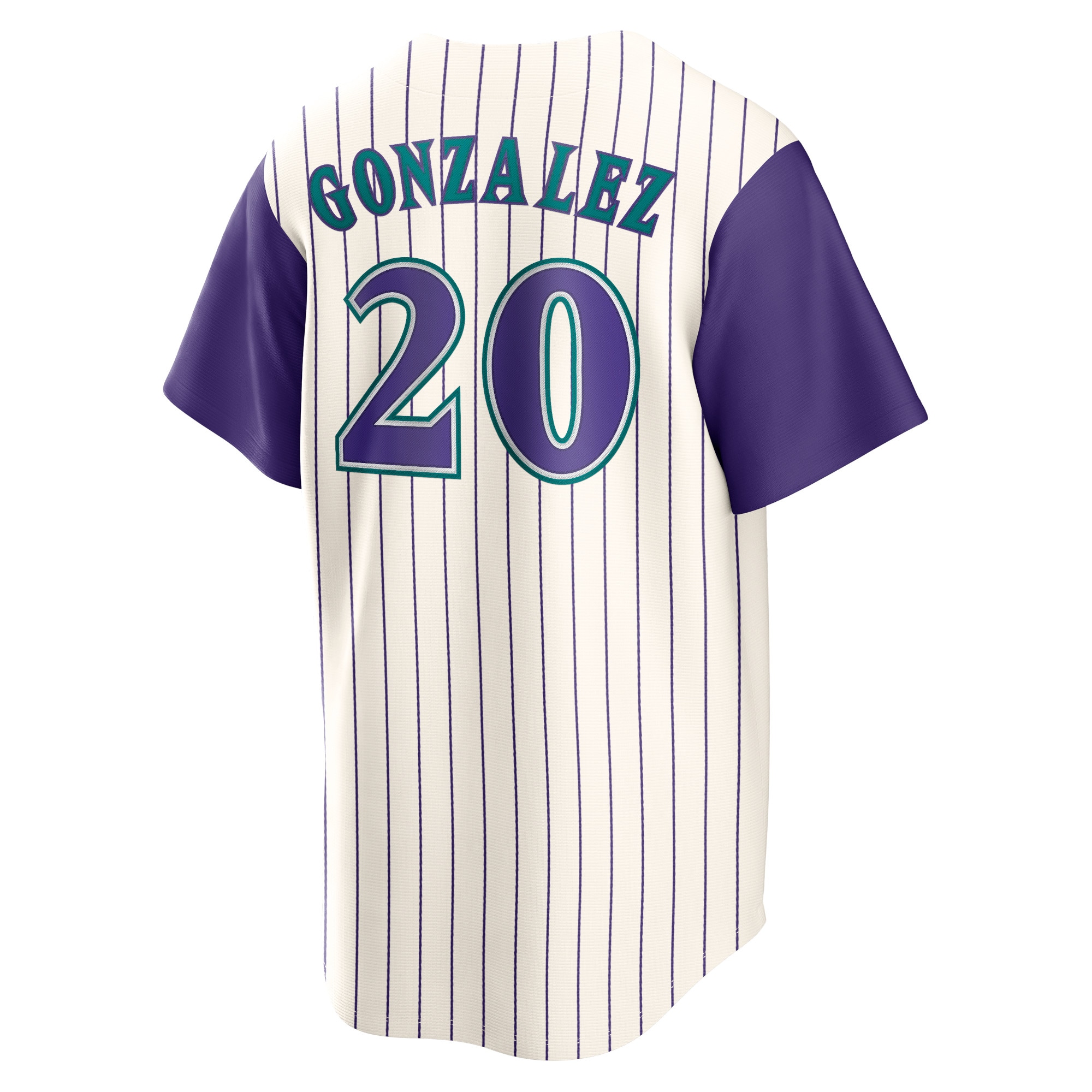 Luis Gonzalez Arizona Diamondbacks Alternate Cooperstown Collection Player Jersey – Cream/purple