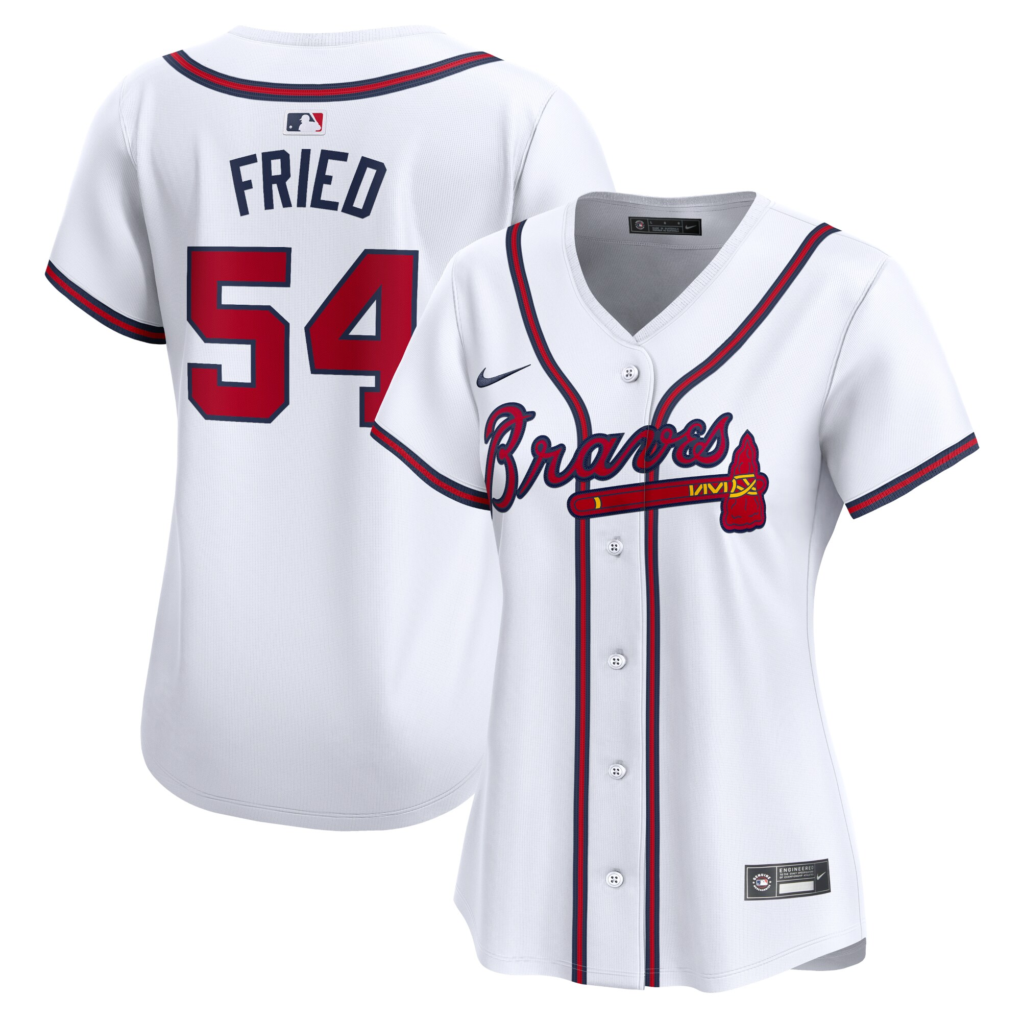 Max Fried Atlanta Braves Women's Home Limited Player Jersey - White