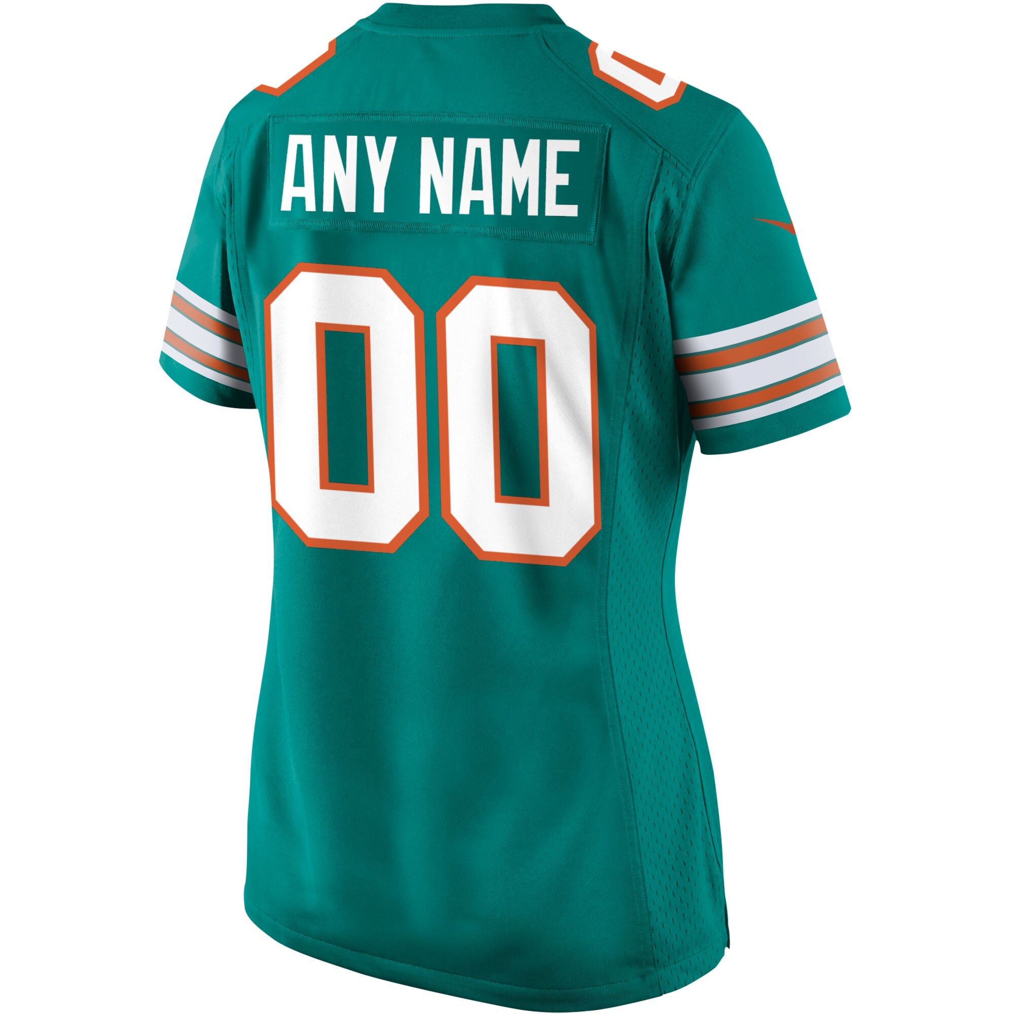 Miami Dolphins Women’s Alternate Custom Game Jersey – Aqua