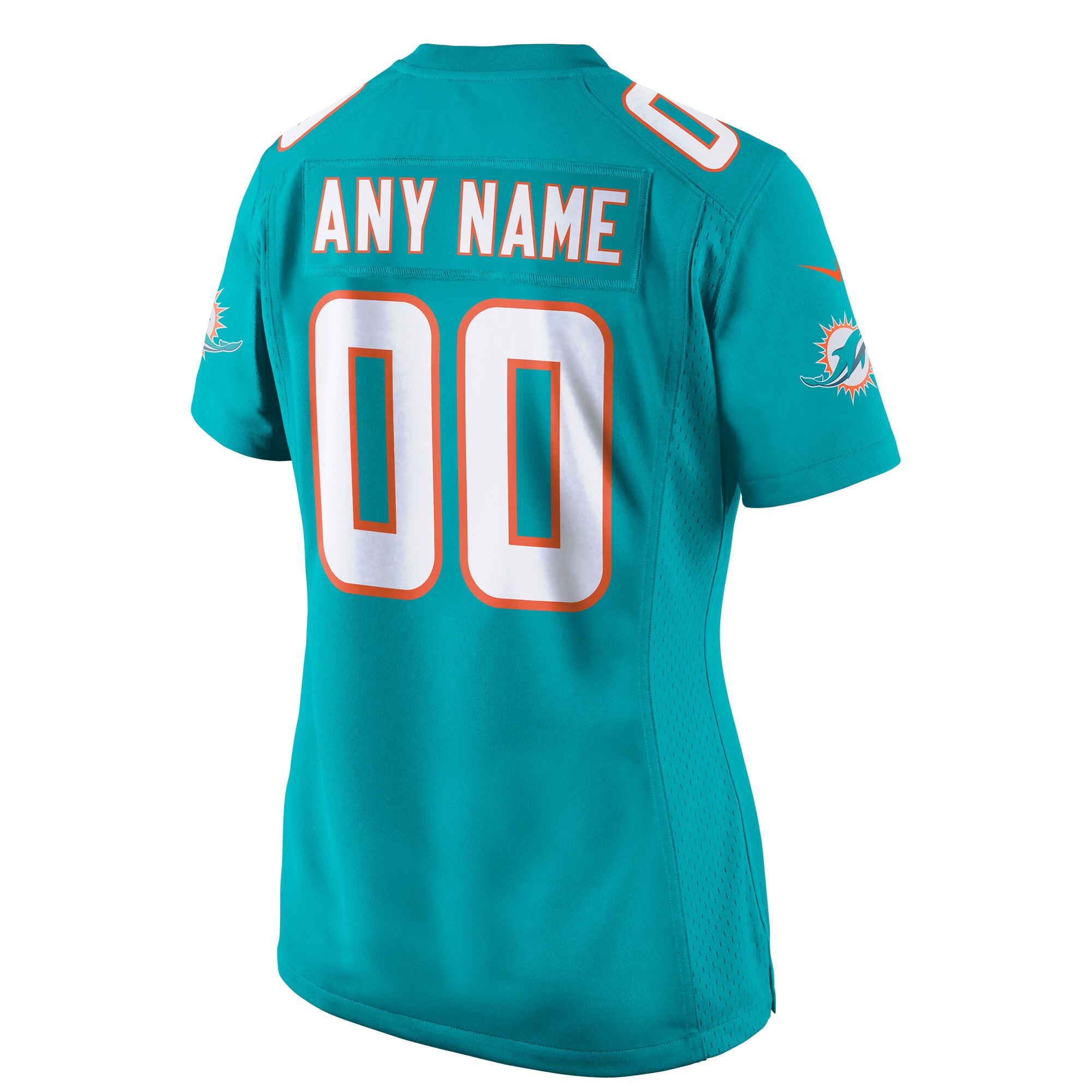 Miami Dolphins Women’s Custom Game Jersey – Aqua