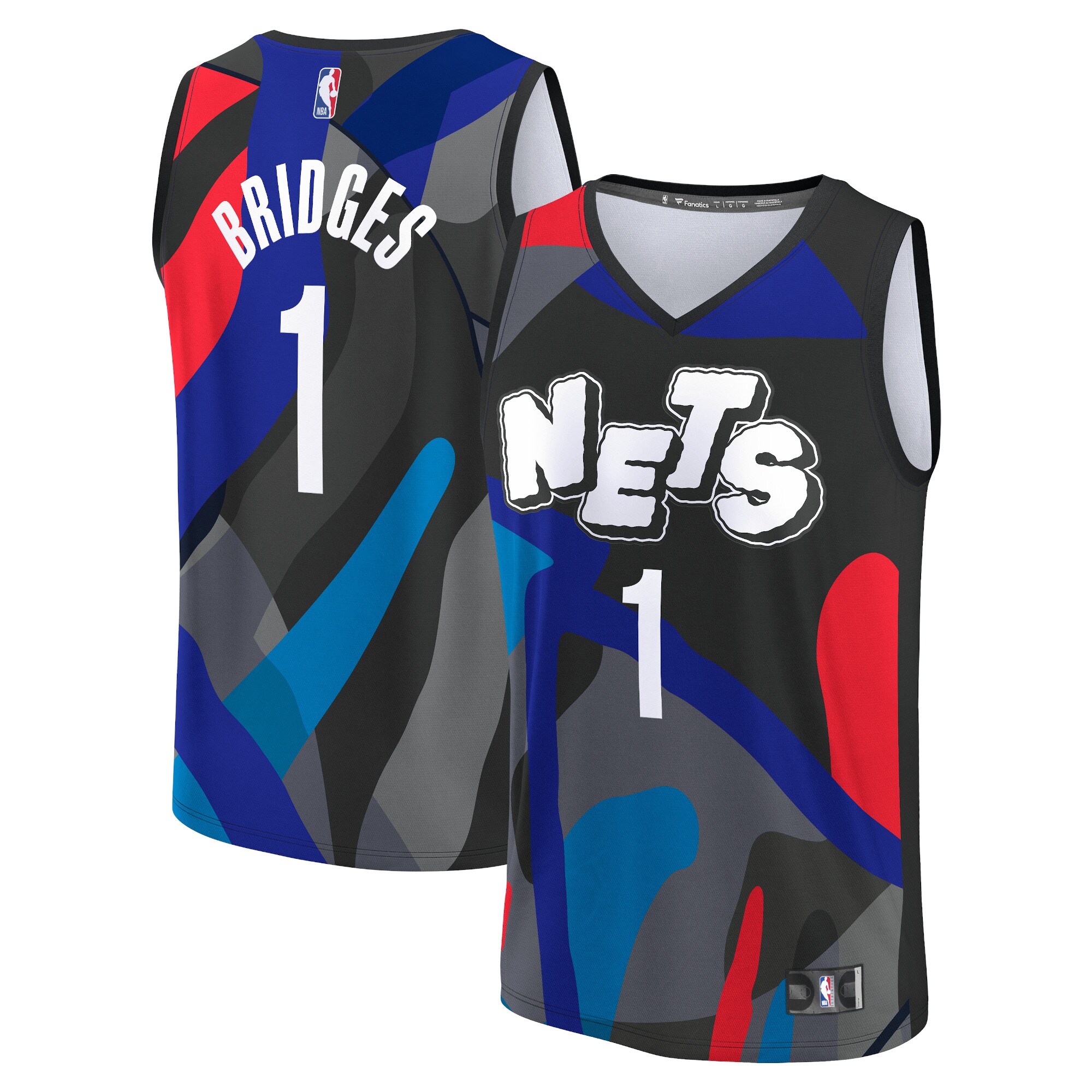 Mikal Bridges Brooklyn Nets Fanatics Youth Fast Break Jersey – Black – City Edition