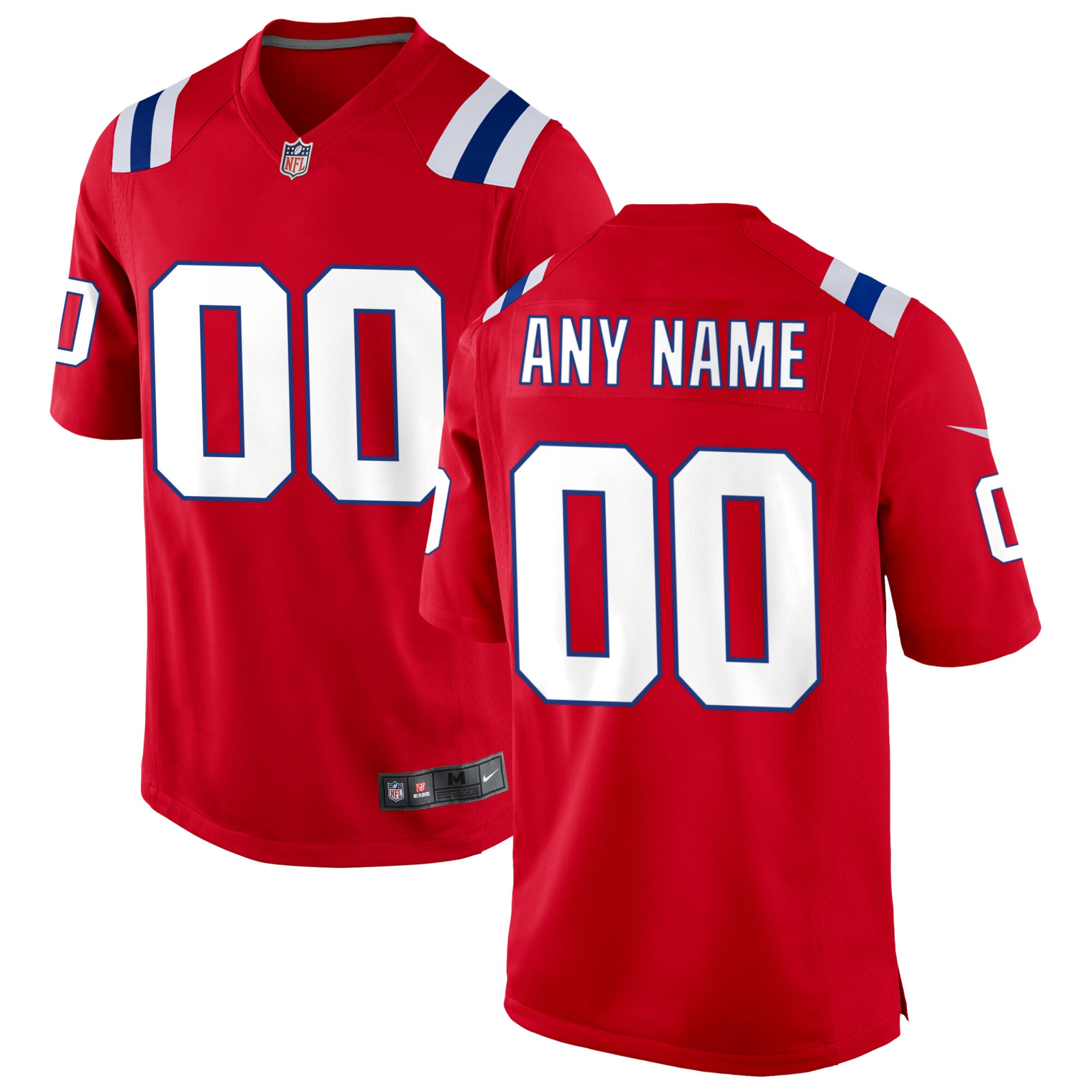 New England Patriots Alternate Custom Jersey - Red