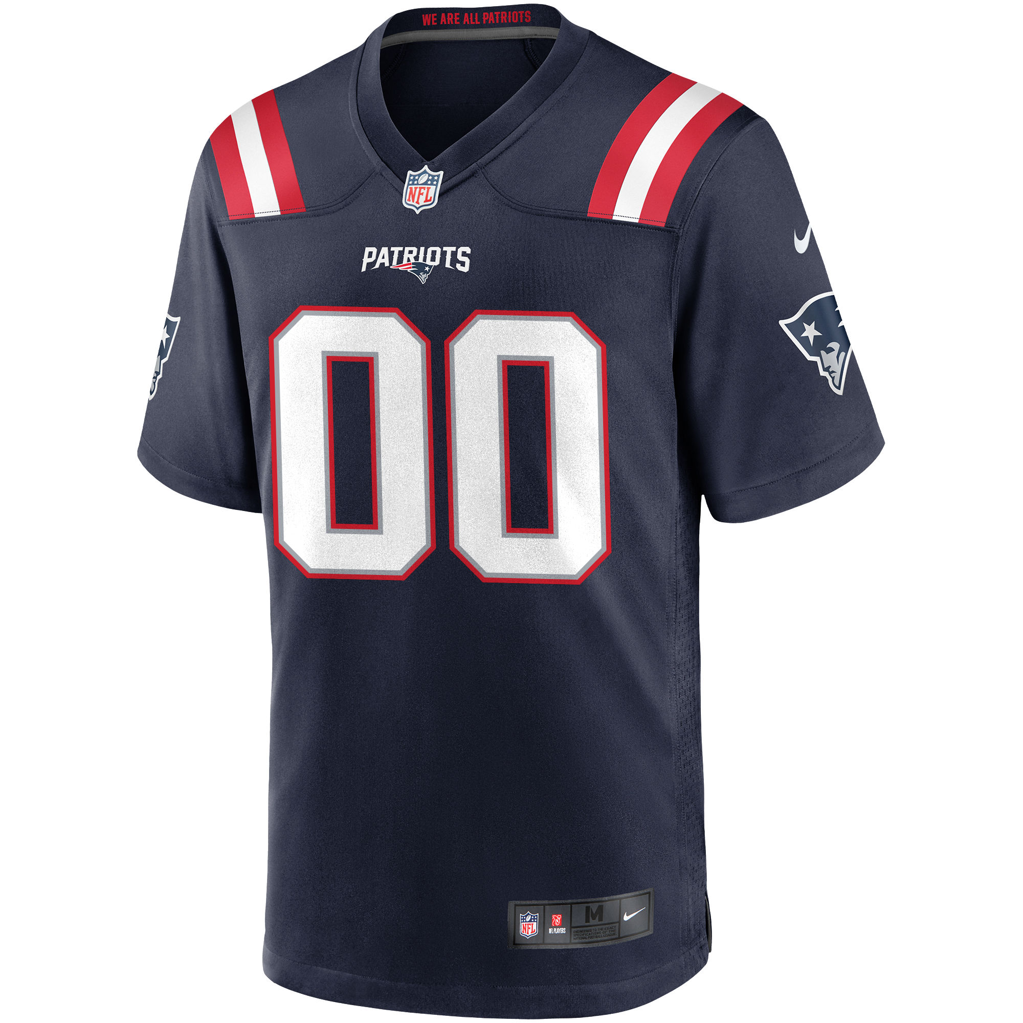 New England Patriots Custom Game Jersey – Navy