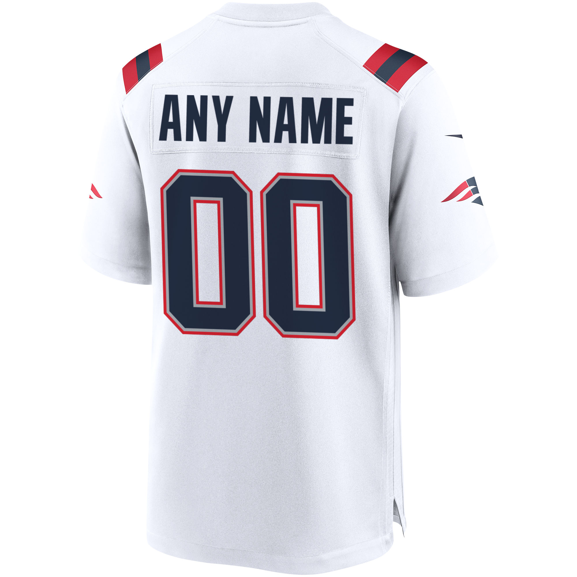 New England Patriots Custom Game Jersey – White