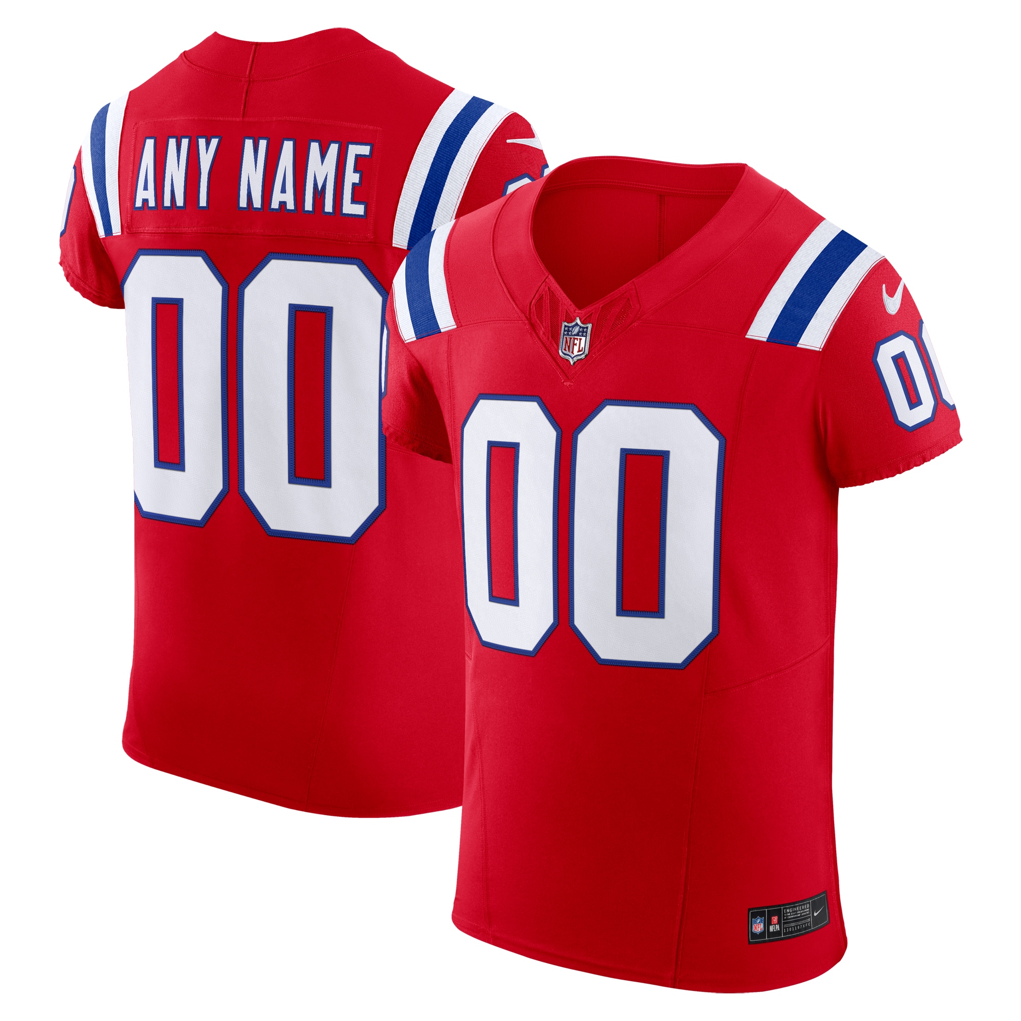 New England Patriots Vapor F.u.s.e. Elite Custom Jersey - Red