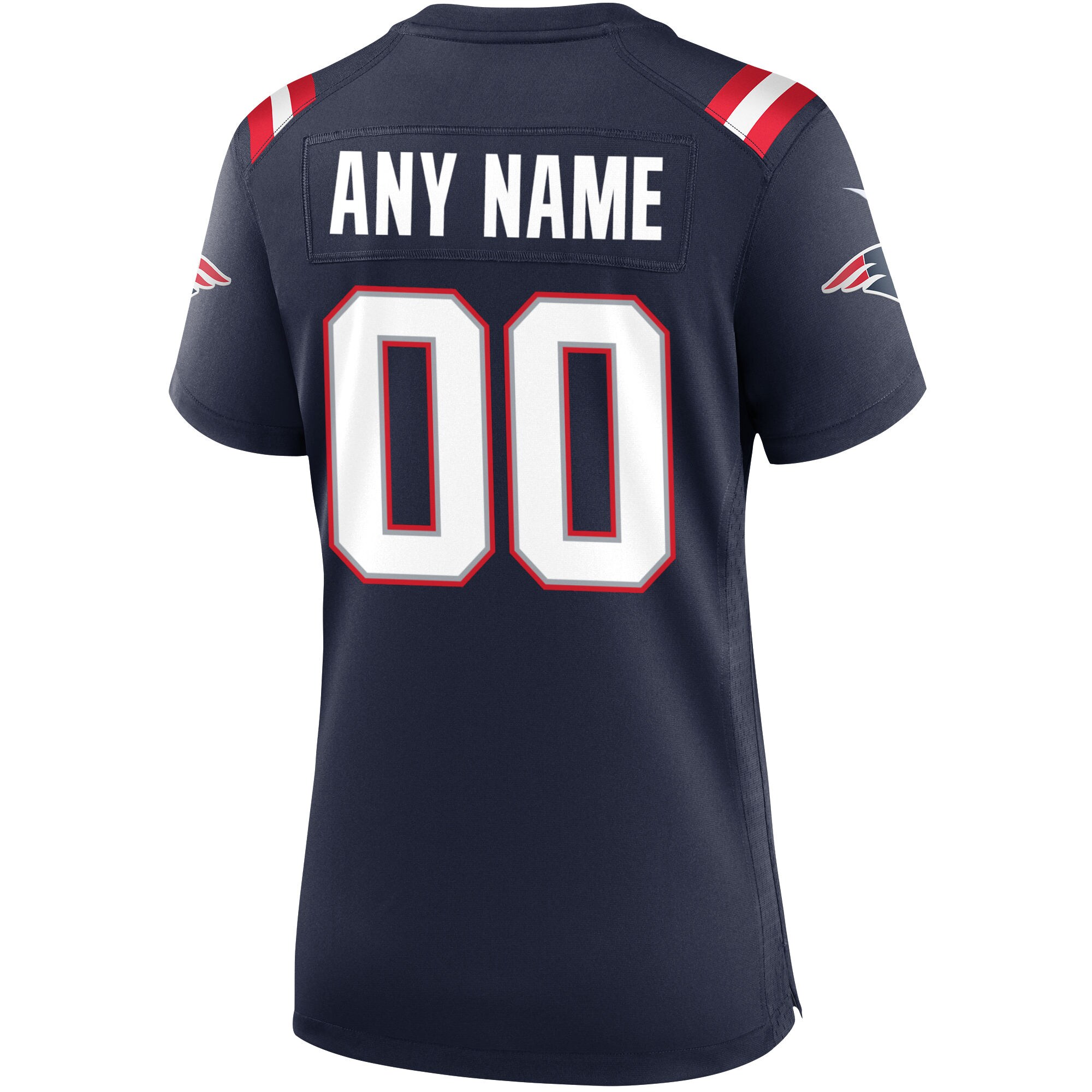New England Patriots Women’s Custom Game Jersey – Navy