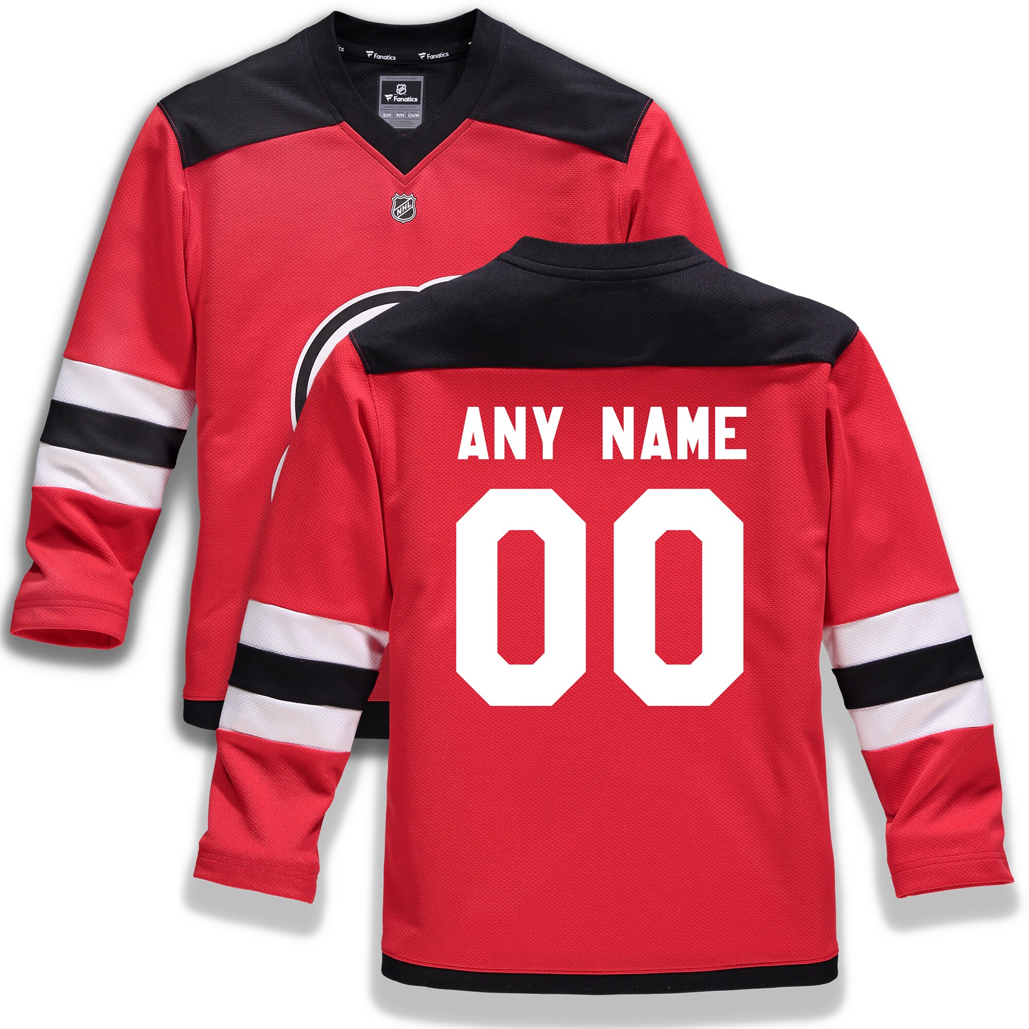 New Jersey Devils Fanatics Youth Home Custom Jersey - Red