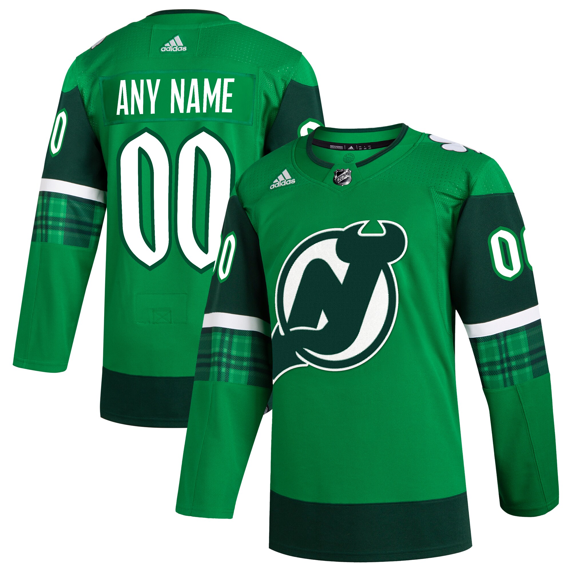 New Jersey Devils St. Patrick's Day Custom Jersey - Kelly Green