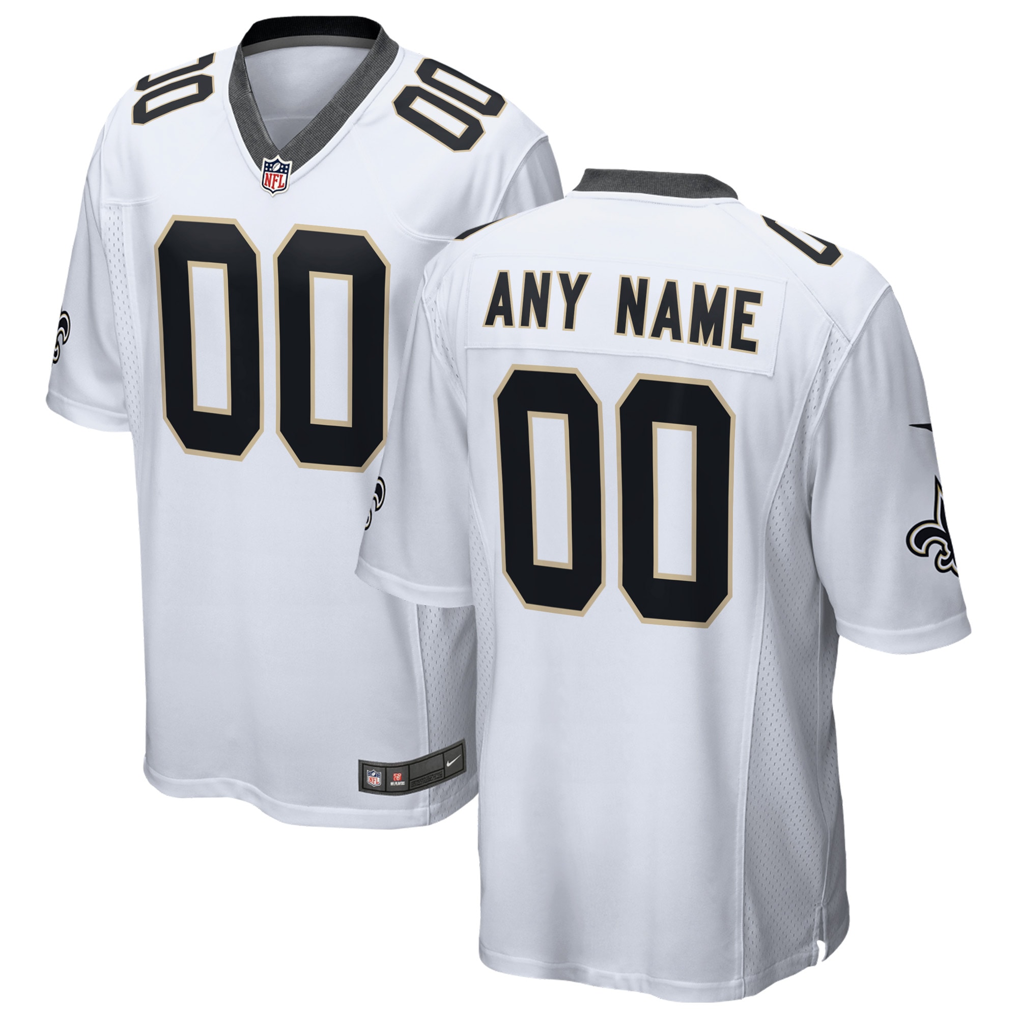 New Orleans Saints 2018 Custom Game Jersey - White