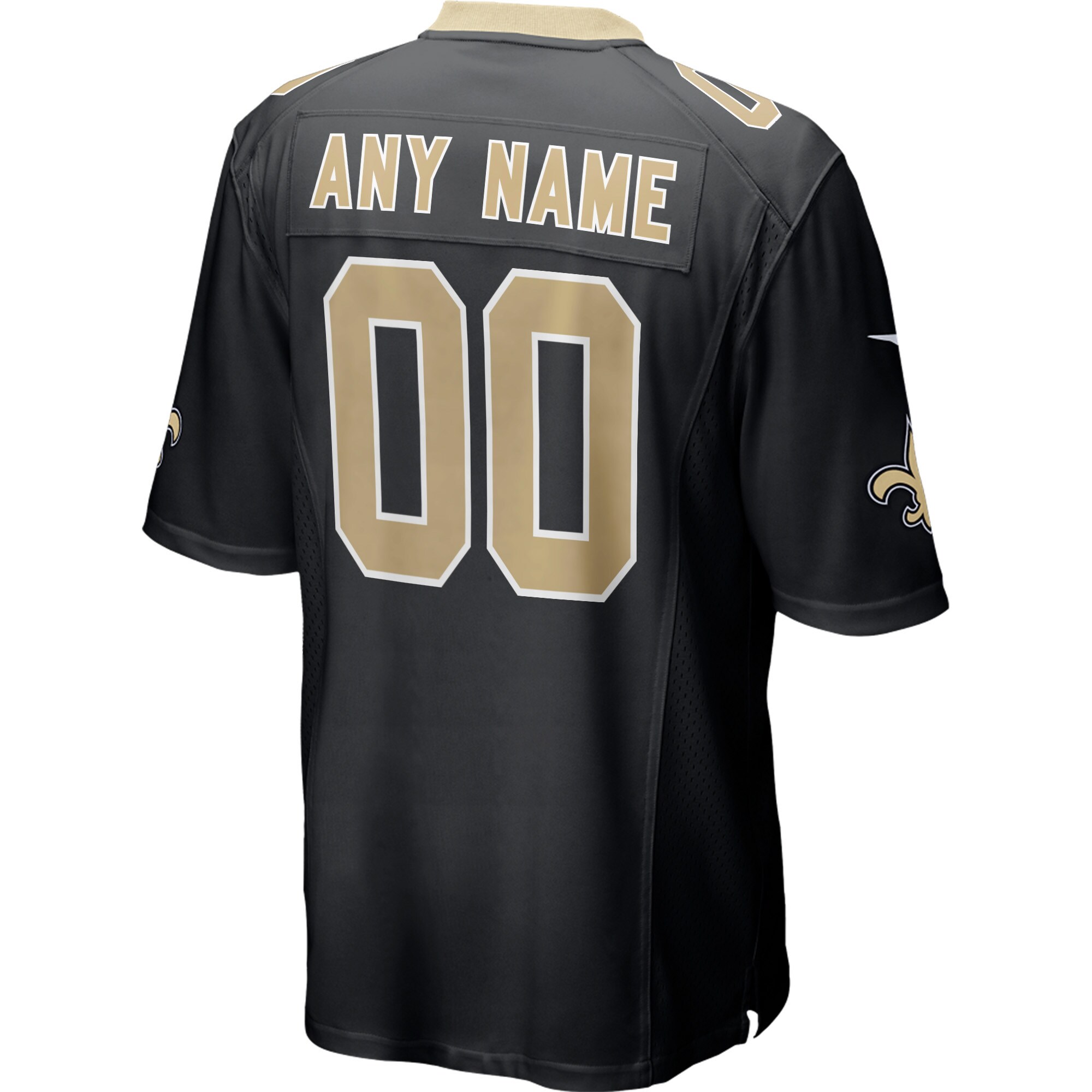 New Orleans Saints Custom Game Jersey – Black