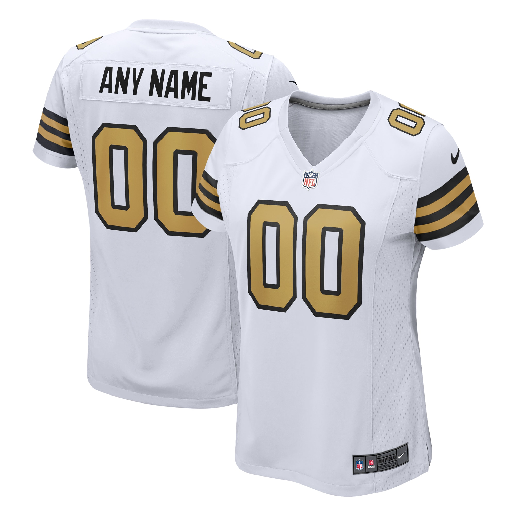 New Orleans Saints Women's Alternate Custom Game Jersey - White