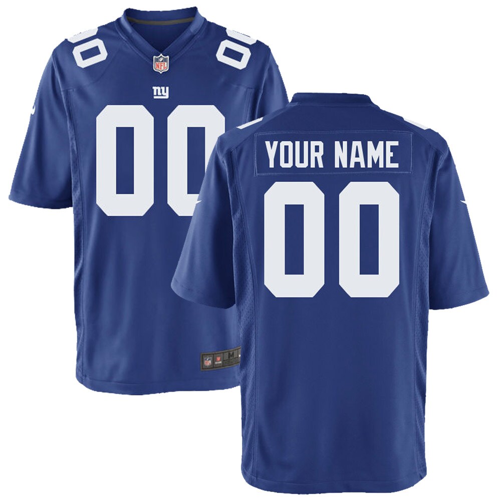 New York Giants Youth Custom Game Jersey - Royal