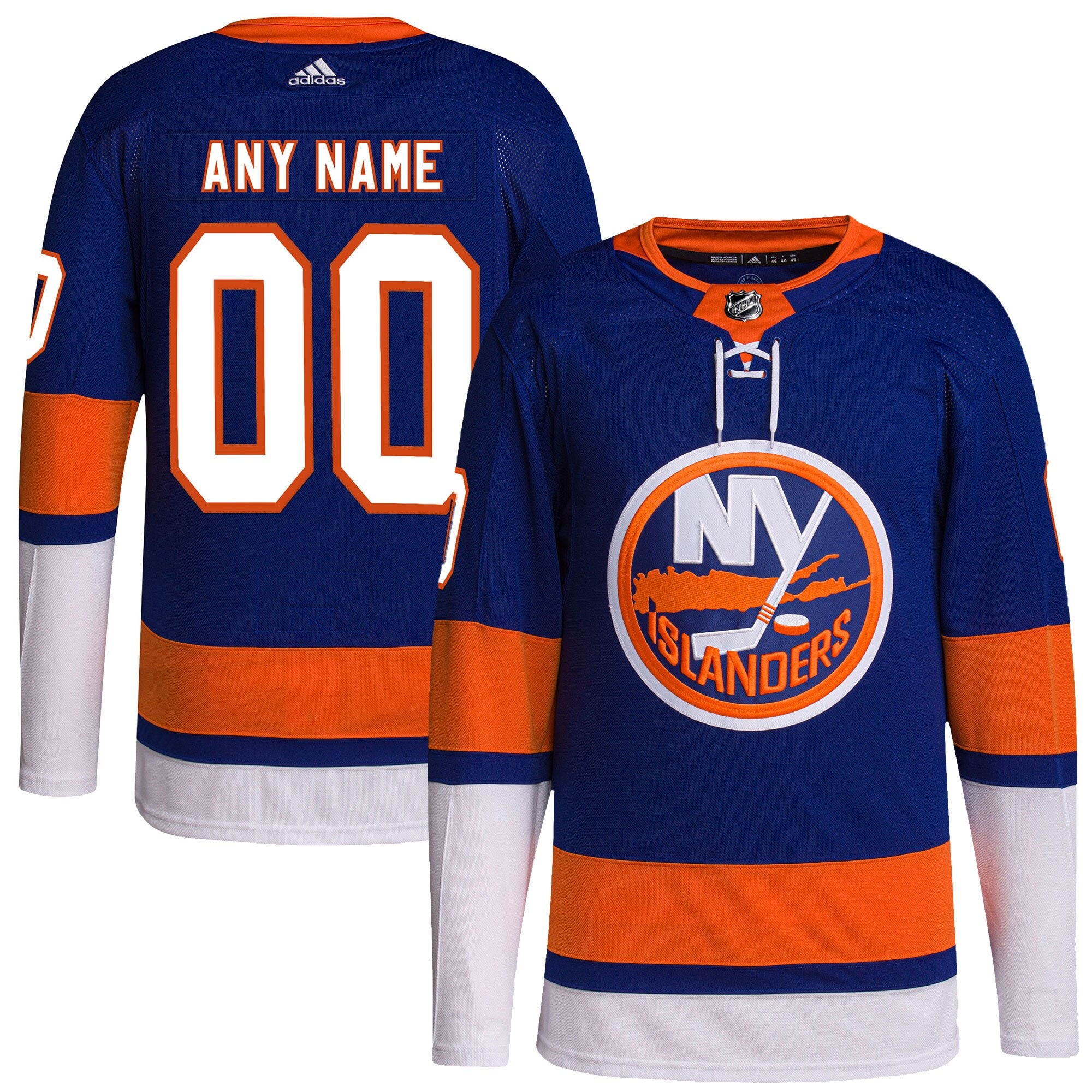 New York Islanders Home Primegreen Custom Jersey - Royal