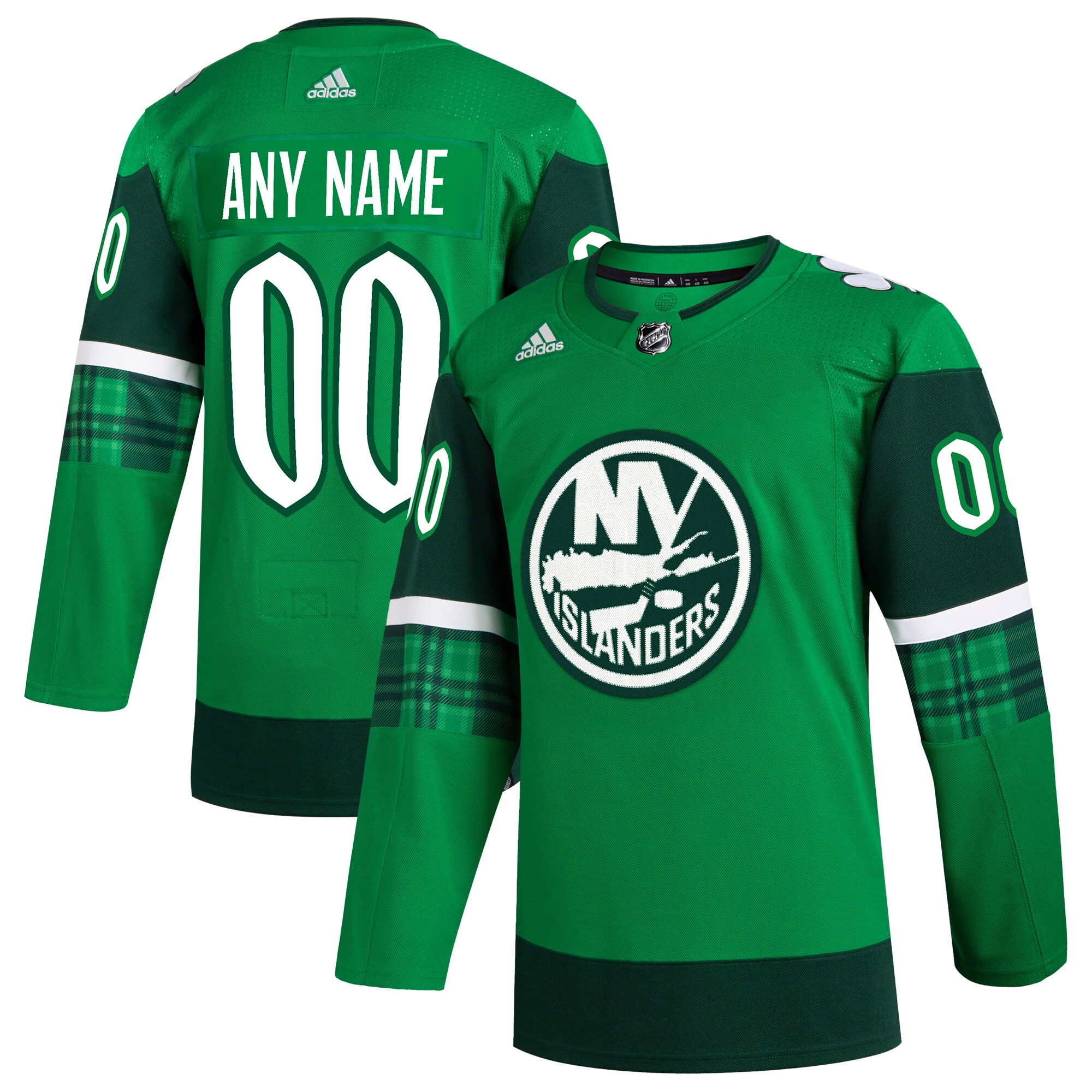 New York Islanders St. Patrick's Day Custom Jersey - Kelly Green