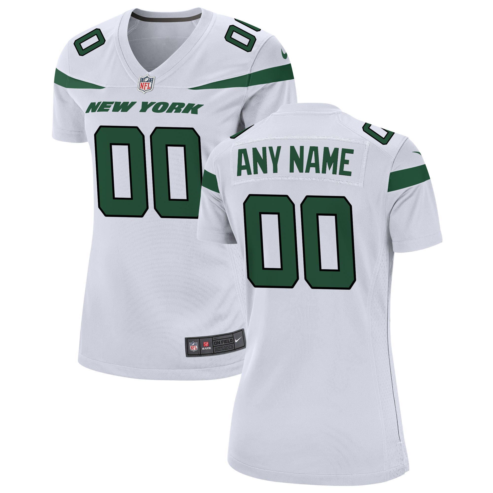 New York Jets Women's Custom Game Jersey - White