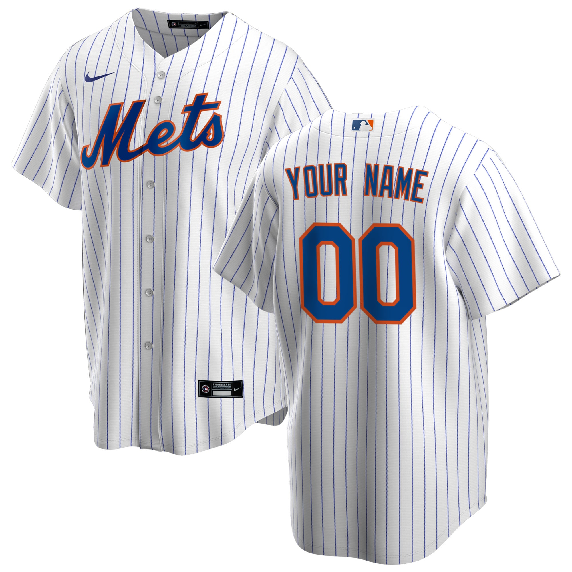 New York Mets Home Custom Jersey - White
