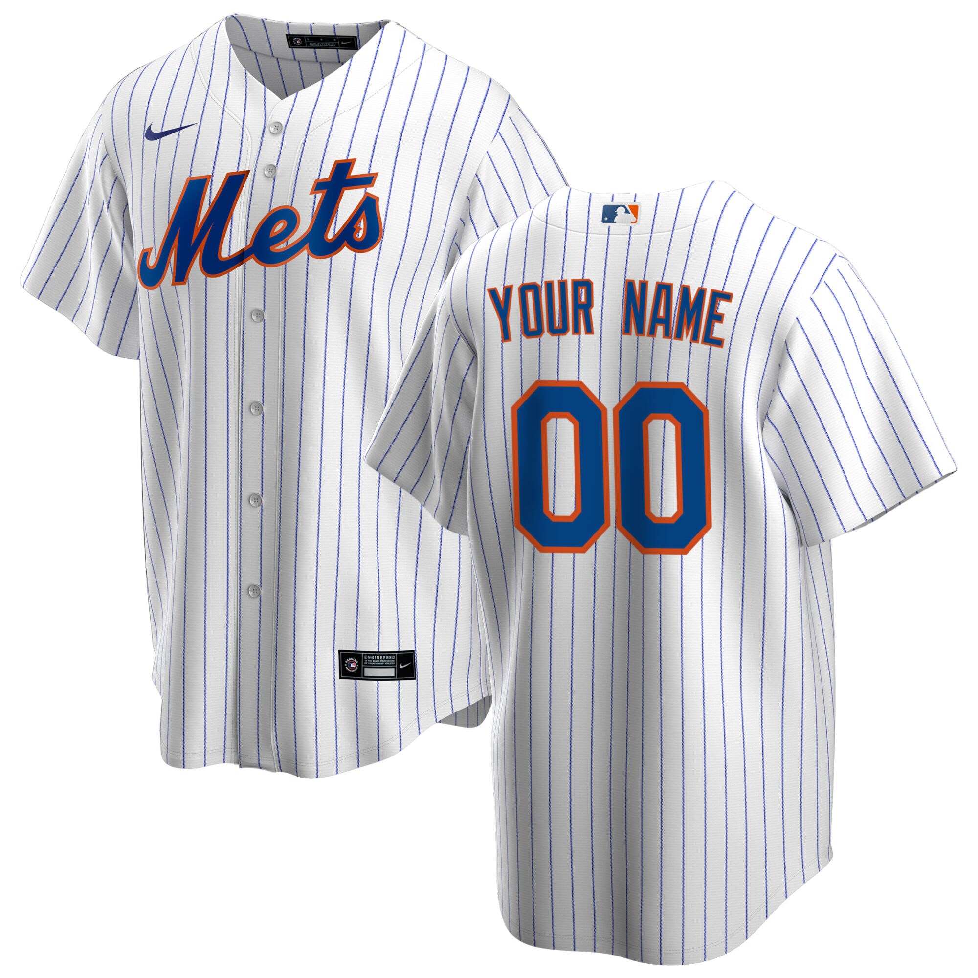New York Mets Youth Home Custom Jersey - White
