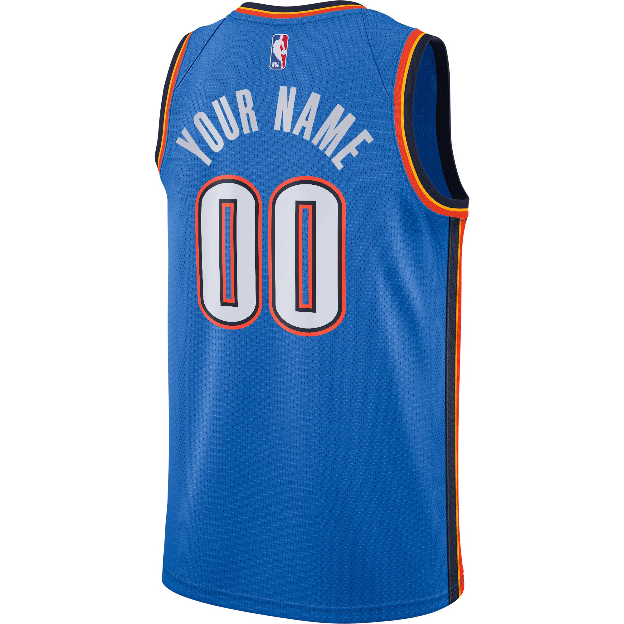 Oklahoma City Thunder Custom Swingman Jersey – Icon Edition – Blue