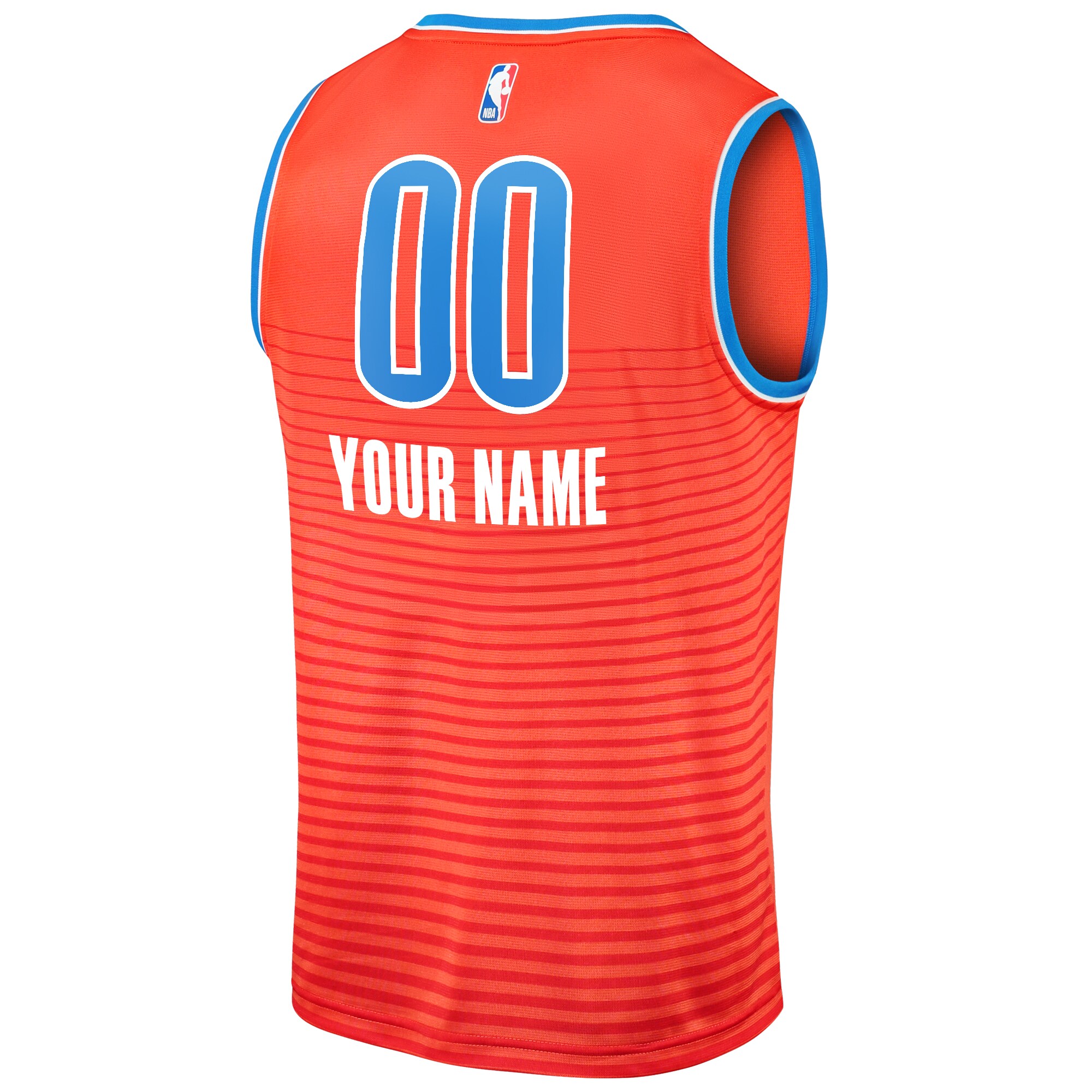 Oklahoma City Thunder Fanatics Fast Break Custom Jersey – Orange – Statement Edition
