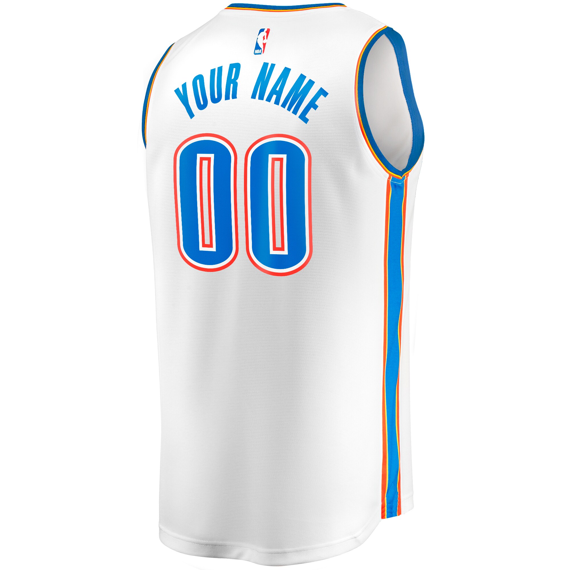Oklahoma City Thunder Fanatics Fast Break Custom Jersey – White – Association Edition