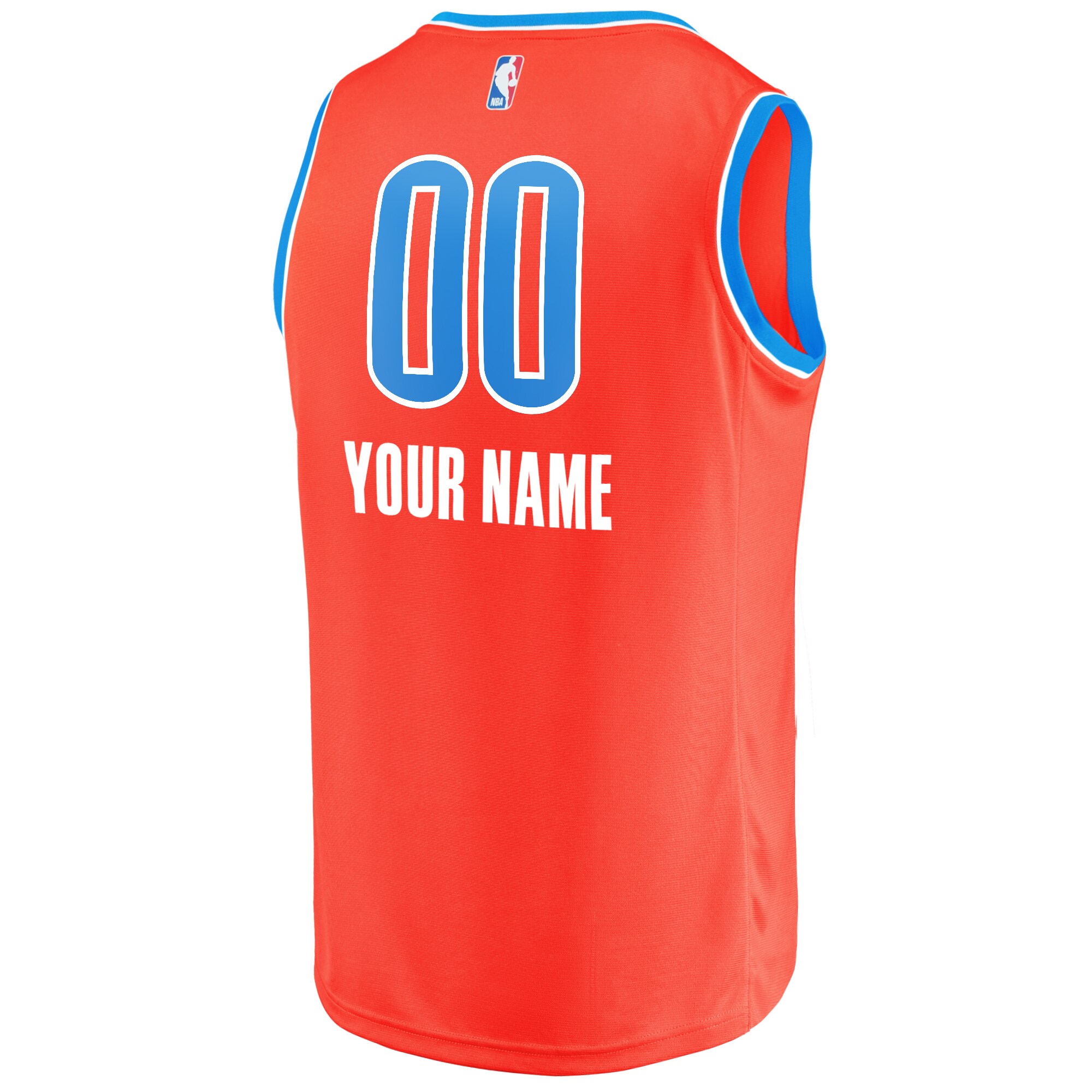 Oklahoma City Thunder Fanatics Youth Fast Break Custom Jersey – Orange – Statement Edition