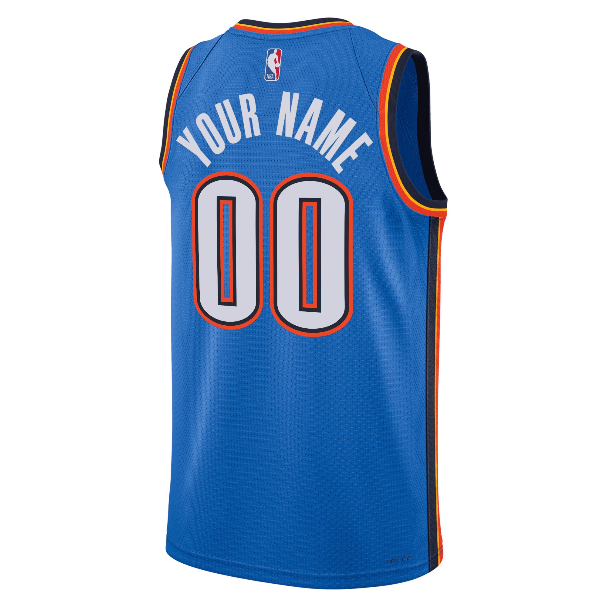 Oklahoma City Thunder Unisex Swingman Custom Jersey Blue – Icon Edition