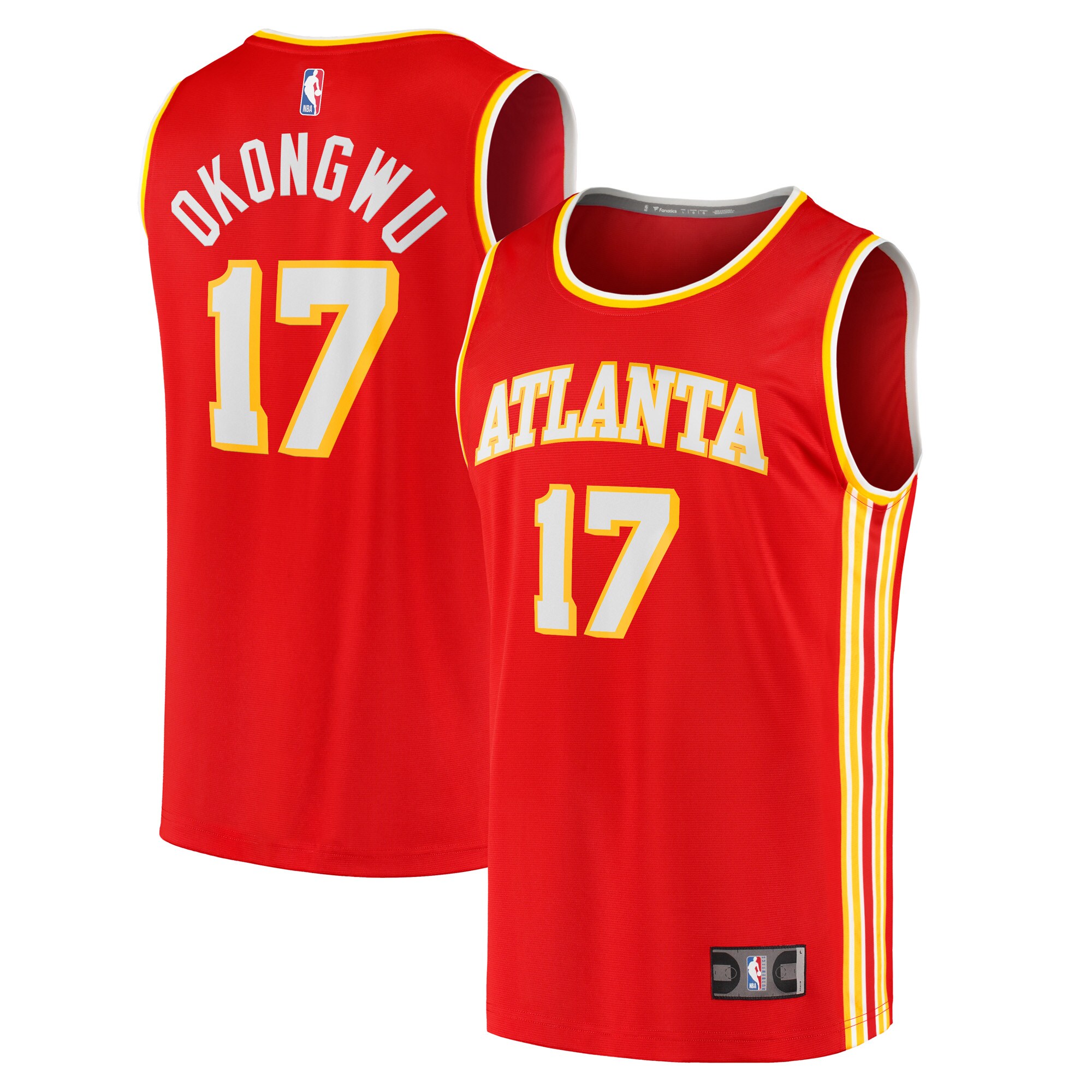 Onyeka Okongwu Atlanta Hawks Fanatics Youth Fast Break Jersey Red - Icon Edition