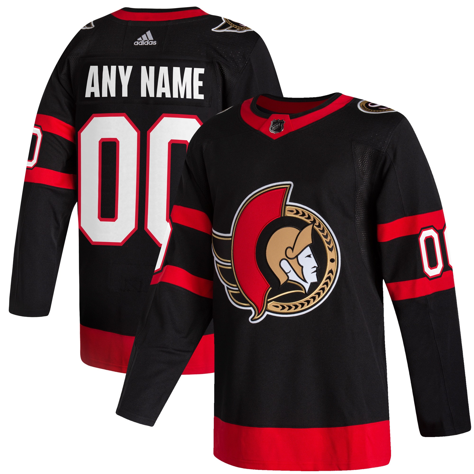 Ottawa Senators 2020/21 Home Custom Jersey - Black