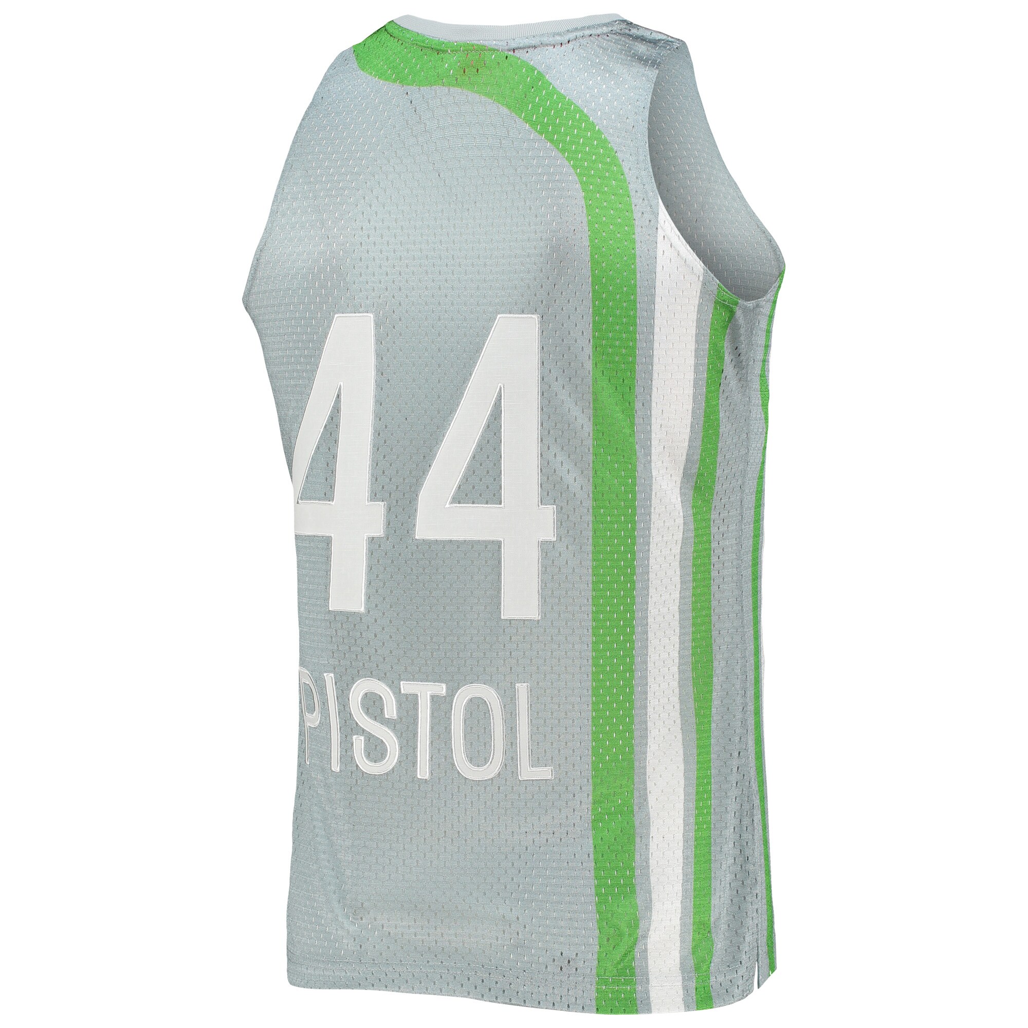 Pete Maravich Atlanta Hawks 75th Anniversary 1971/72 Hardwood Classics Swingman Jersey – Silver