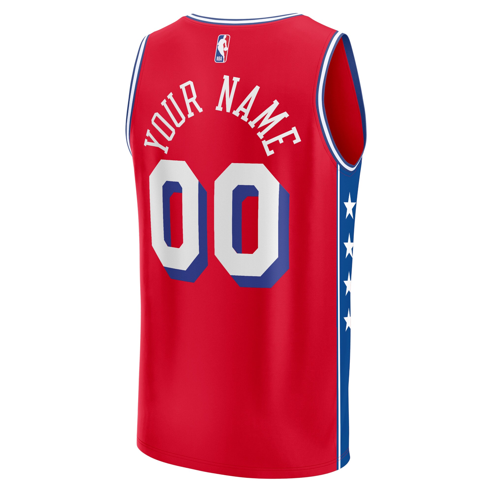 Philadelphia 76ers Fanatics Fast Break Custom Jersey – Red – Statement Edition