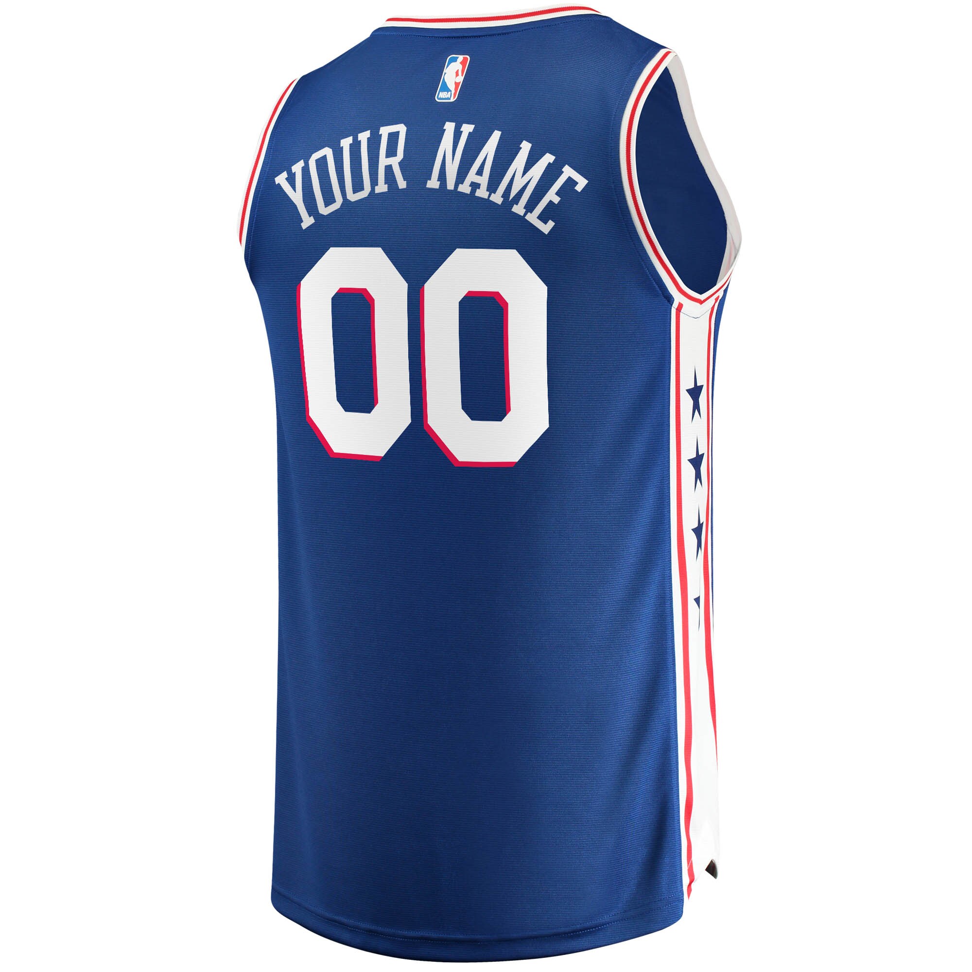Philadelphia 76ers Fanatics Fast Break Custom Jersey Royal – Icon Edition