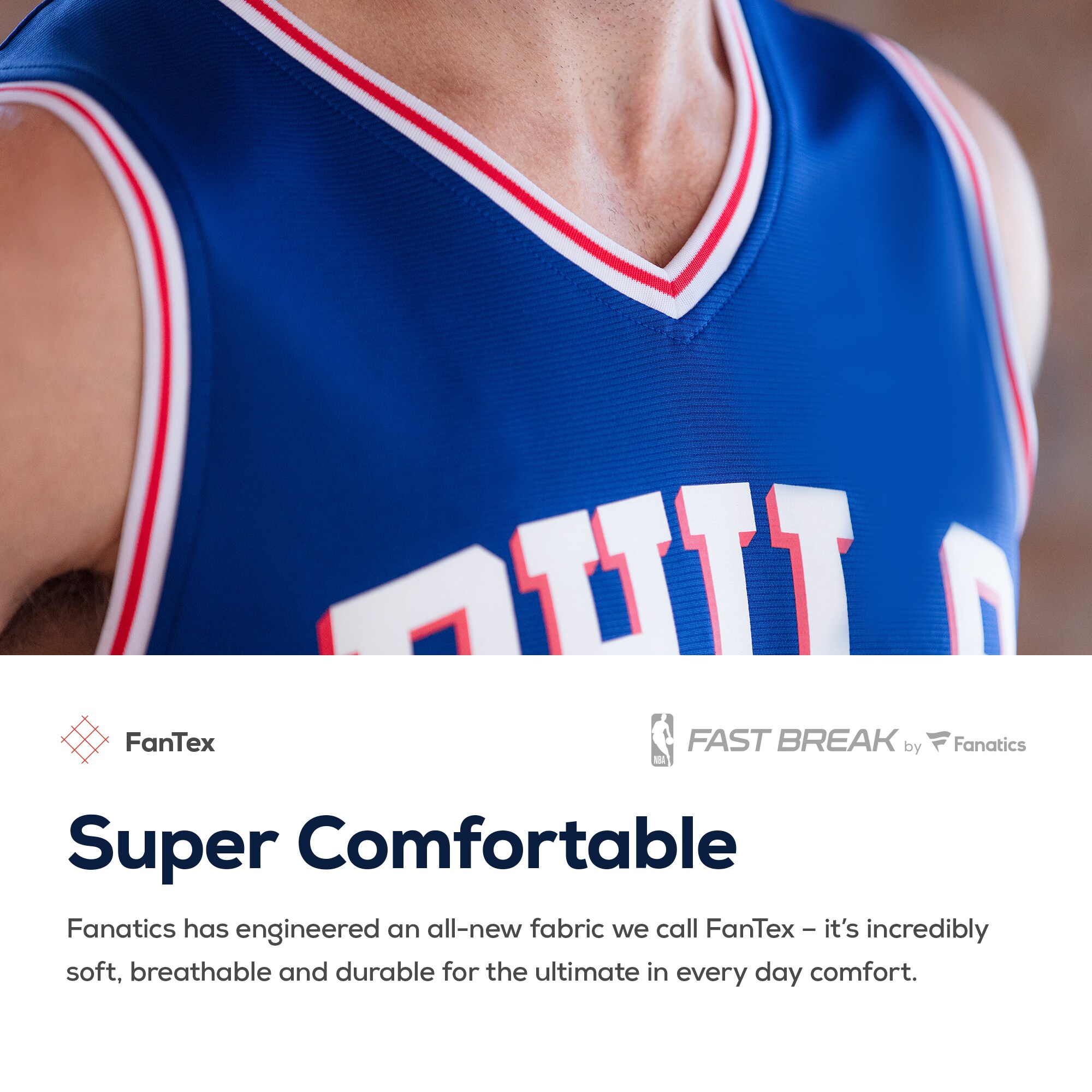 Philadelphia 76ers Fanatics Fast Break Custom Jersey Royal – Icon Edition