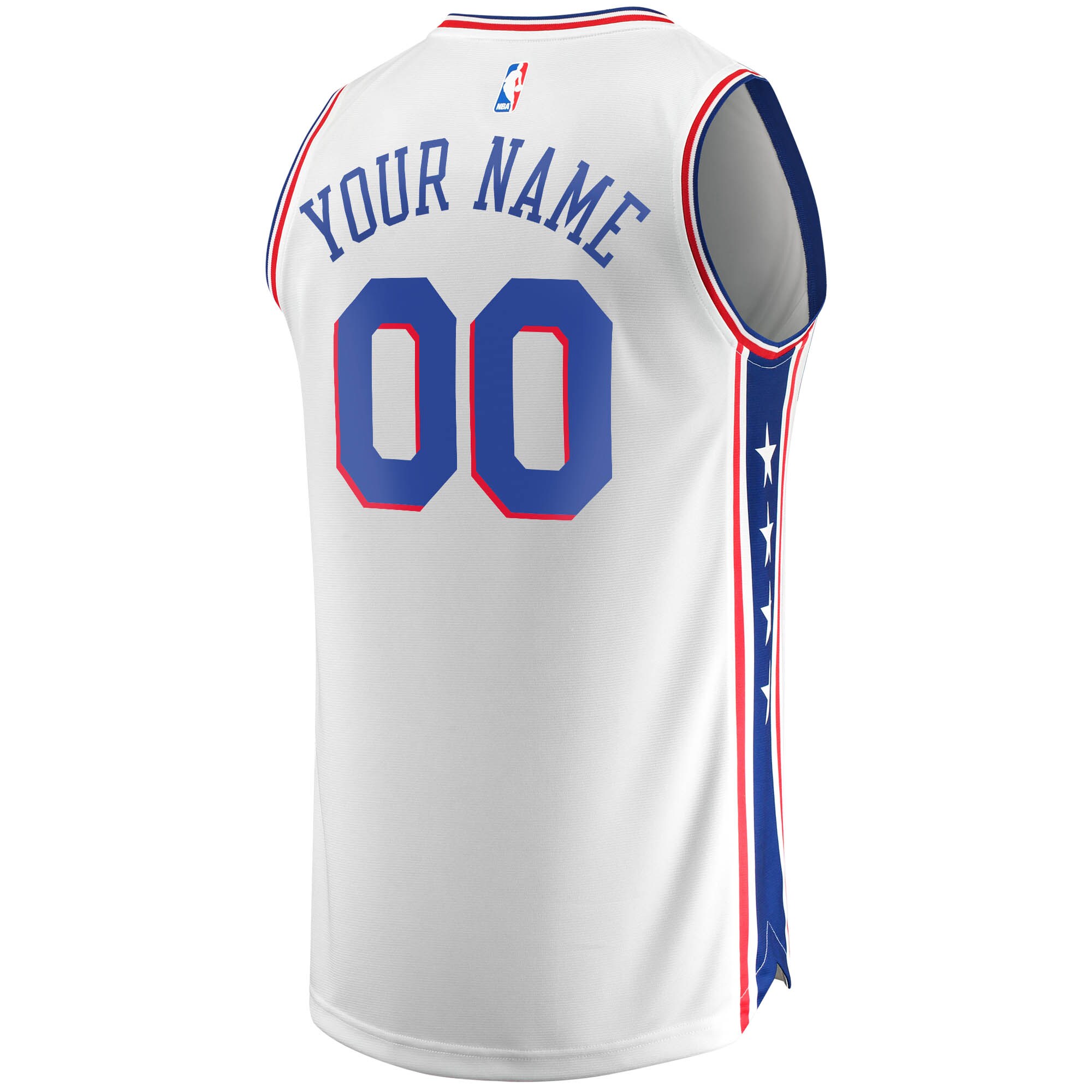 Philadelphia 76ers Fanatics Fast Break Custom Jersey White – Association Edition