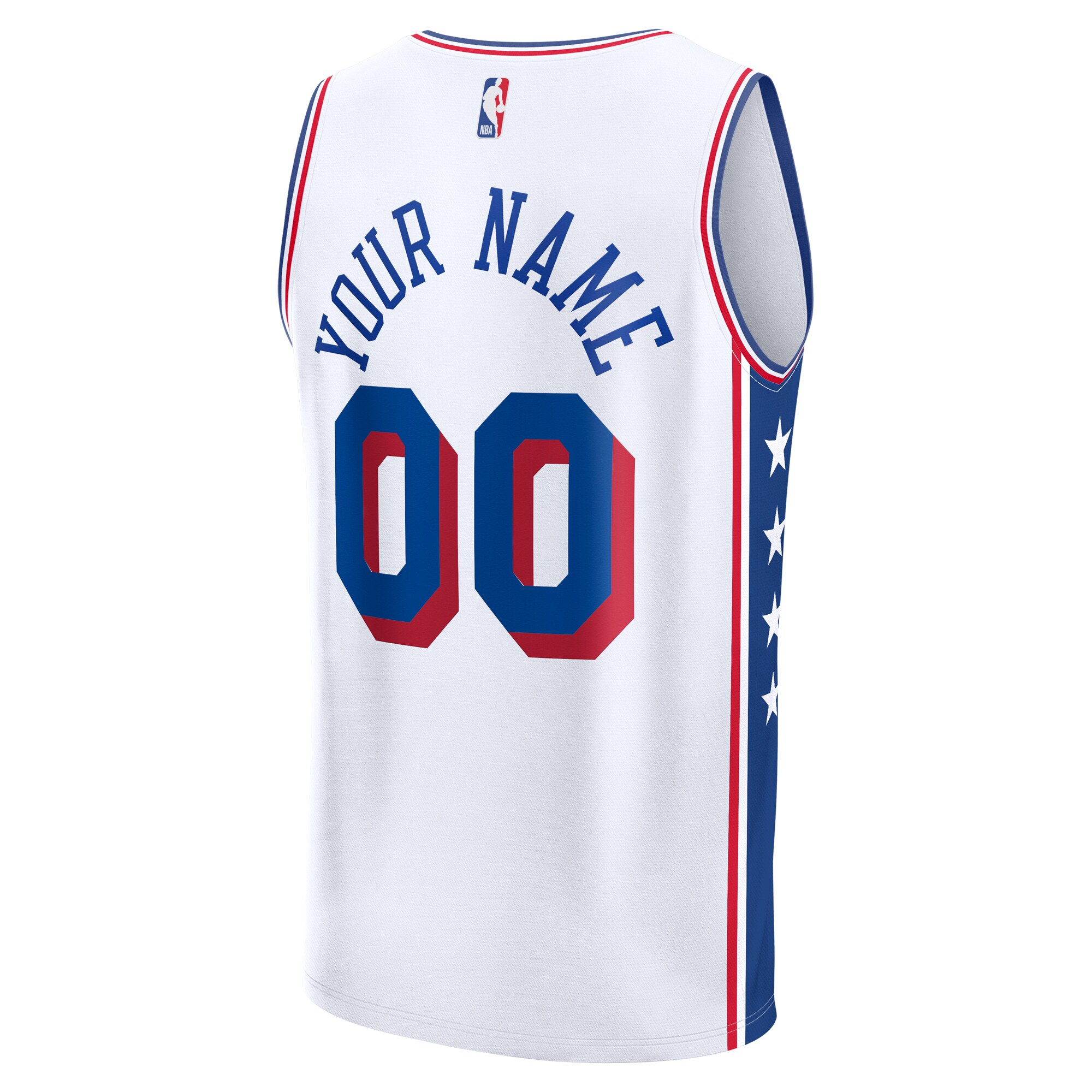 Philadelphia 76ers Fanatics Youth Custom Fast Break Jersey – White – Association Edition