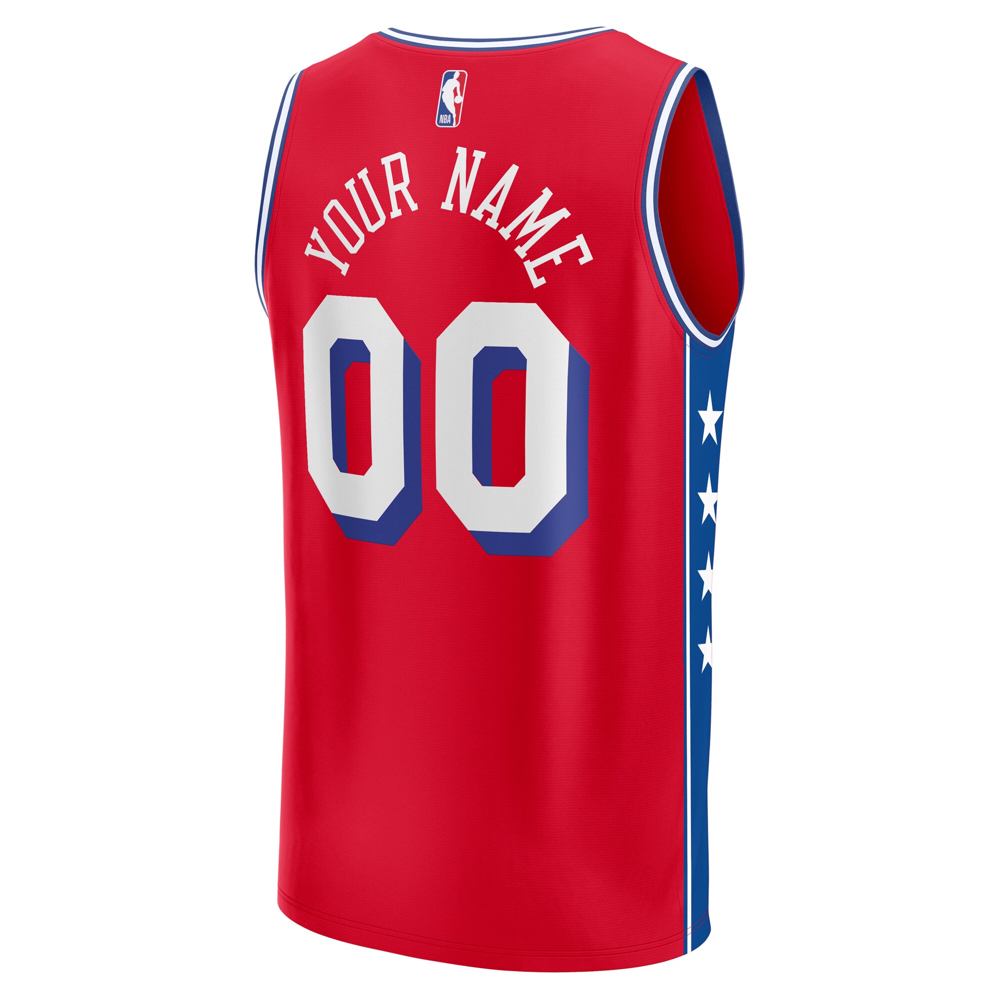Philadelphia 76ers Fanatics Youth Fast Break Custom Jersey – Statement Edition – Red
