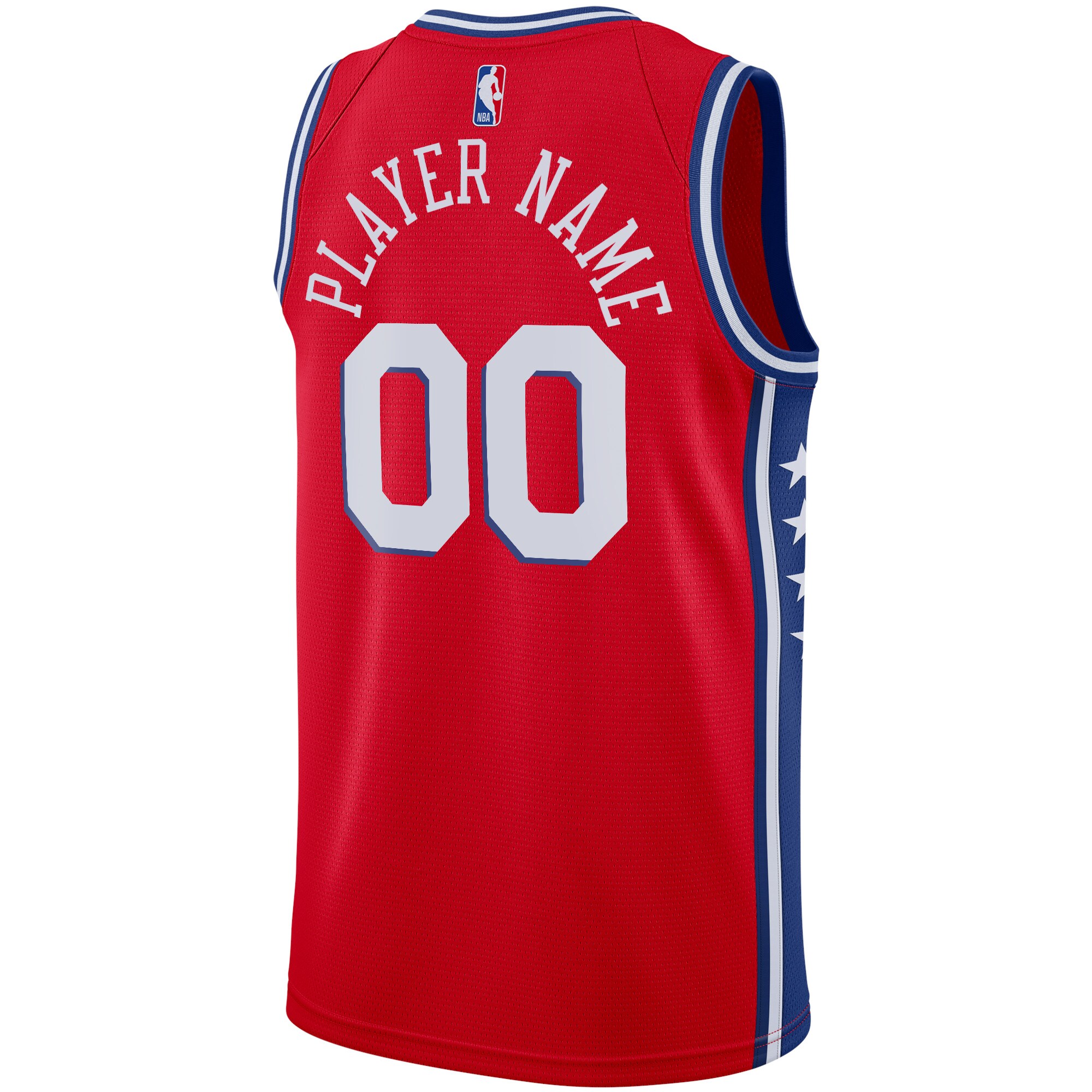 Philadelphia 76ers Jordan Brand Swingman Custom Jersey – Statement Edition – Red