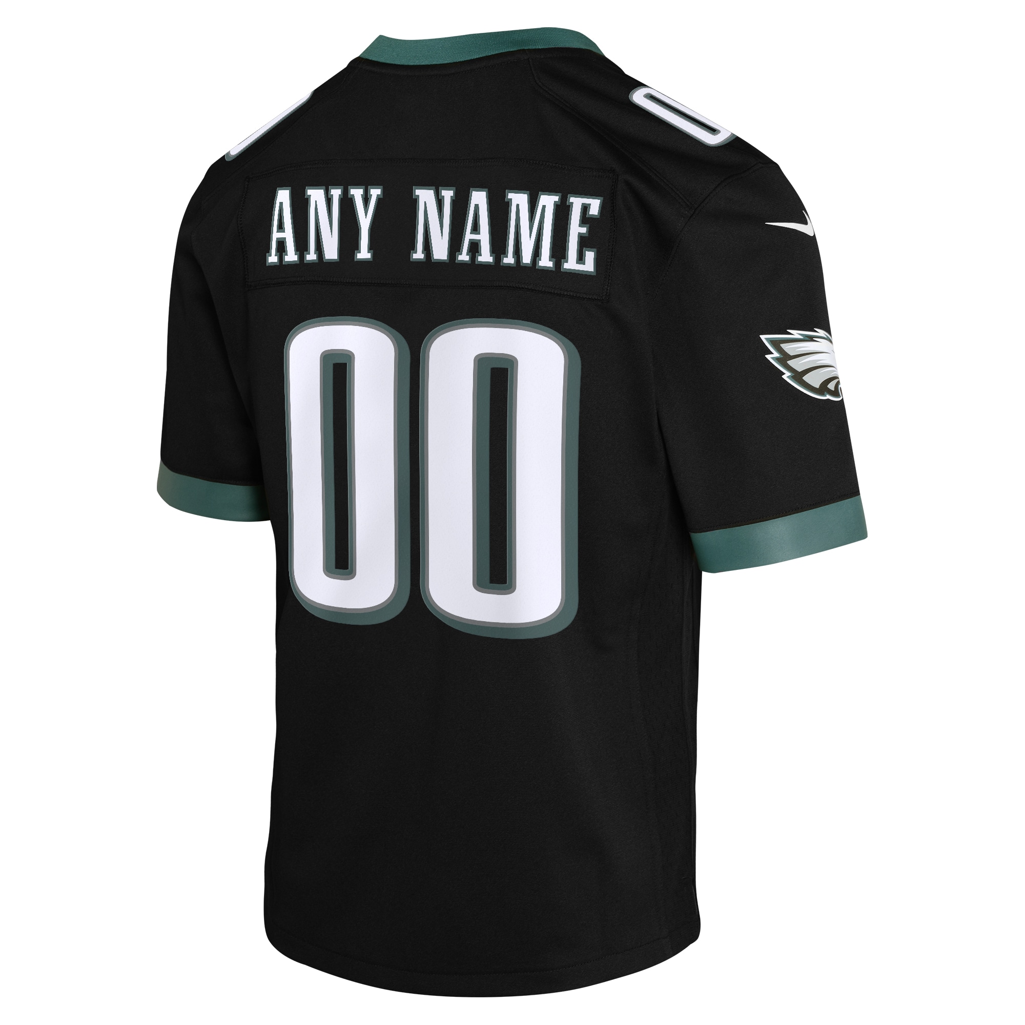 Philadelphia Eagles Youth Alternate Custom Game Jersey – Black