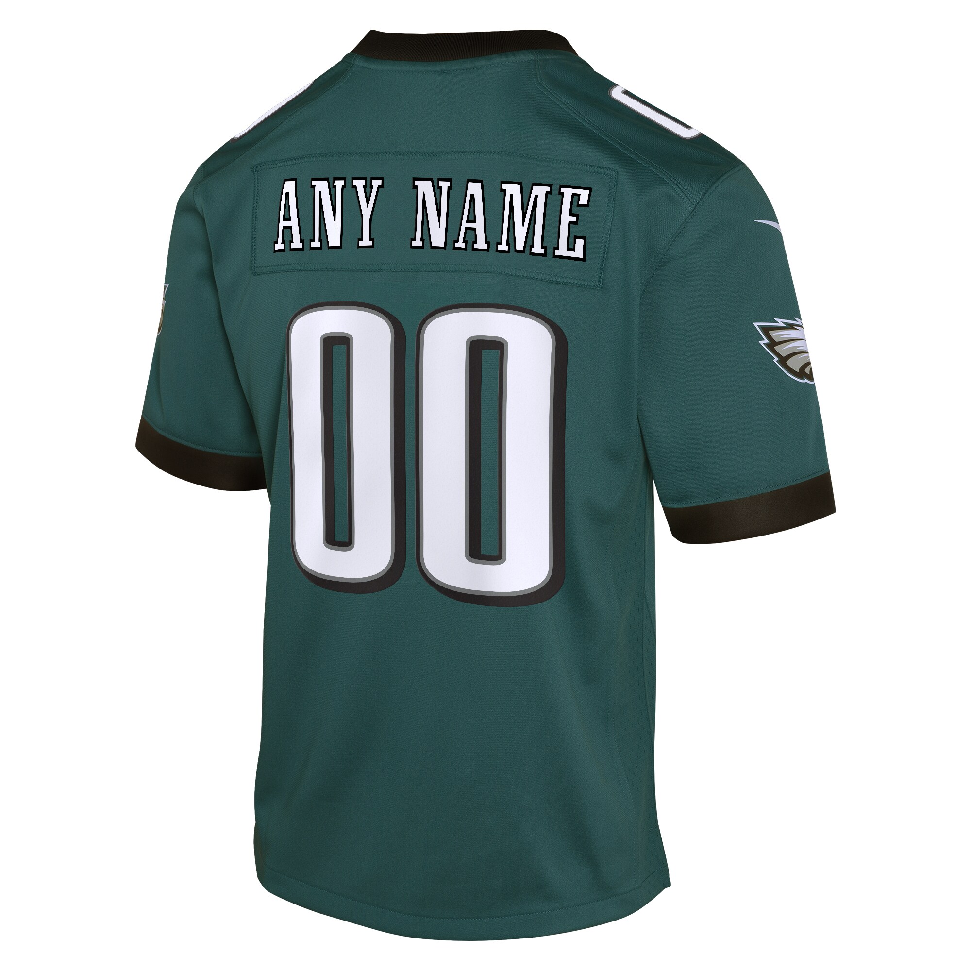 Philadelphia Eagles Youth Custom Game Jersey – Midnight Green