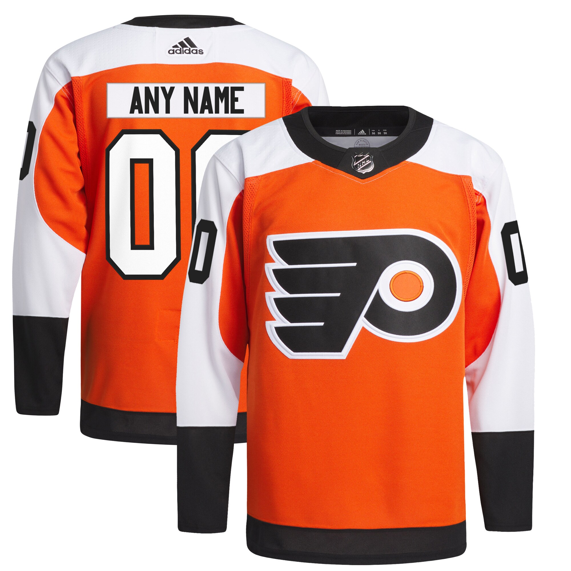 Philadelphia Flyers Home Primegreen Custom Jersey - Burnt Orange